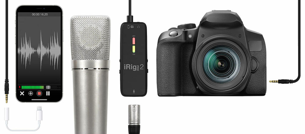 IK Multimedia iRig Pre 2 XLR-adapter för mobila enheter