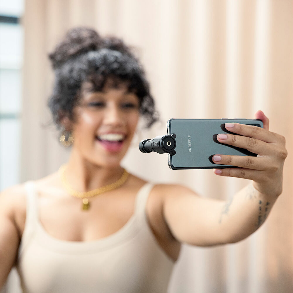 Röde VideoMic Me-C med USB-C-kontakt för mobiltelefoner och surfplattor