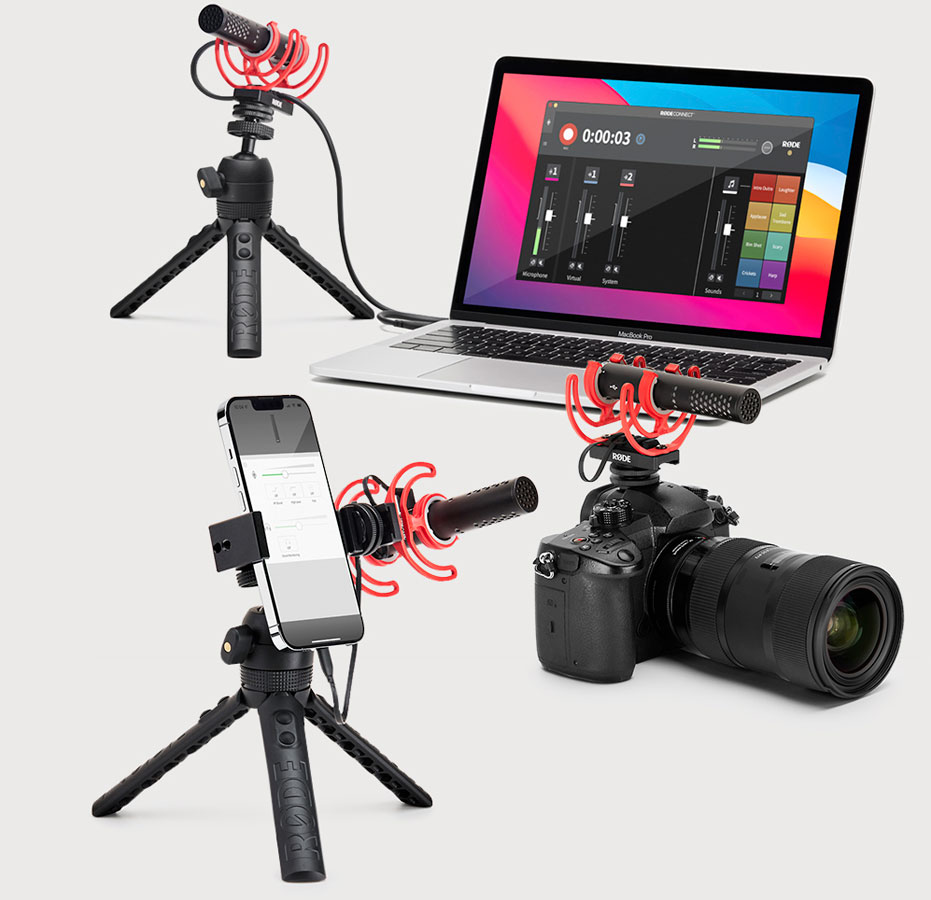 Røde VideoMic GO II mikrofon for kamera, bærbar PC,mobil og datamaskin