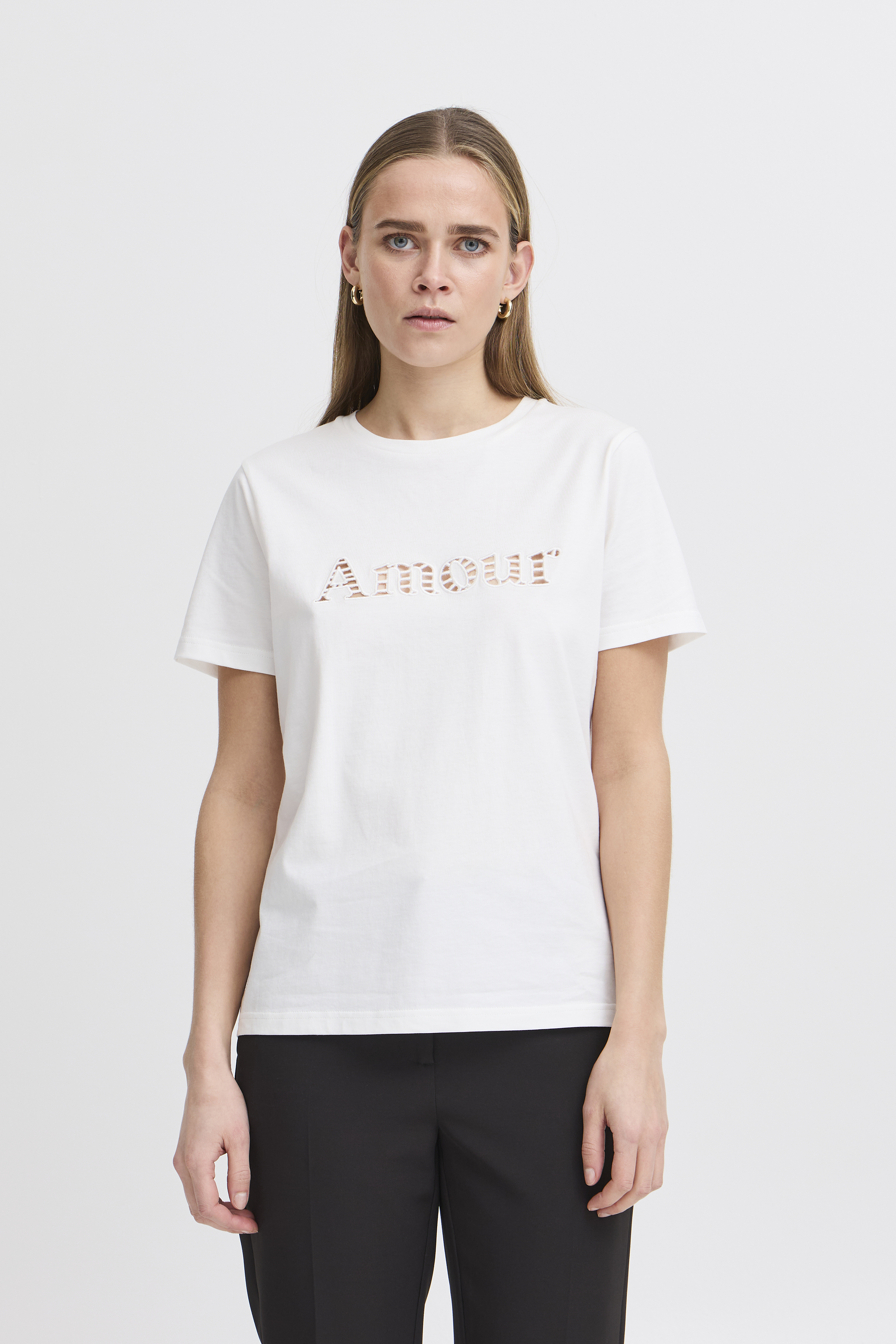 ウェア ING IHPENDO T-shirt in cloud dancer cotton | ICHI