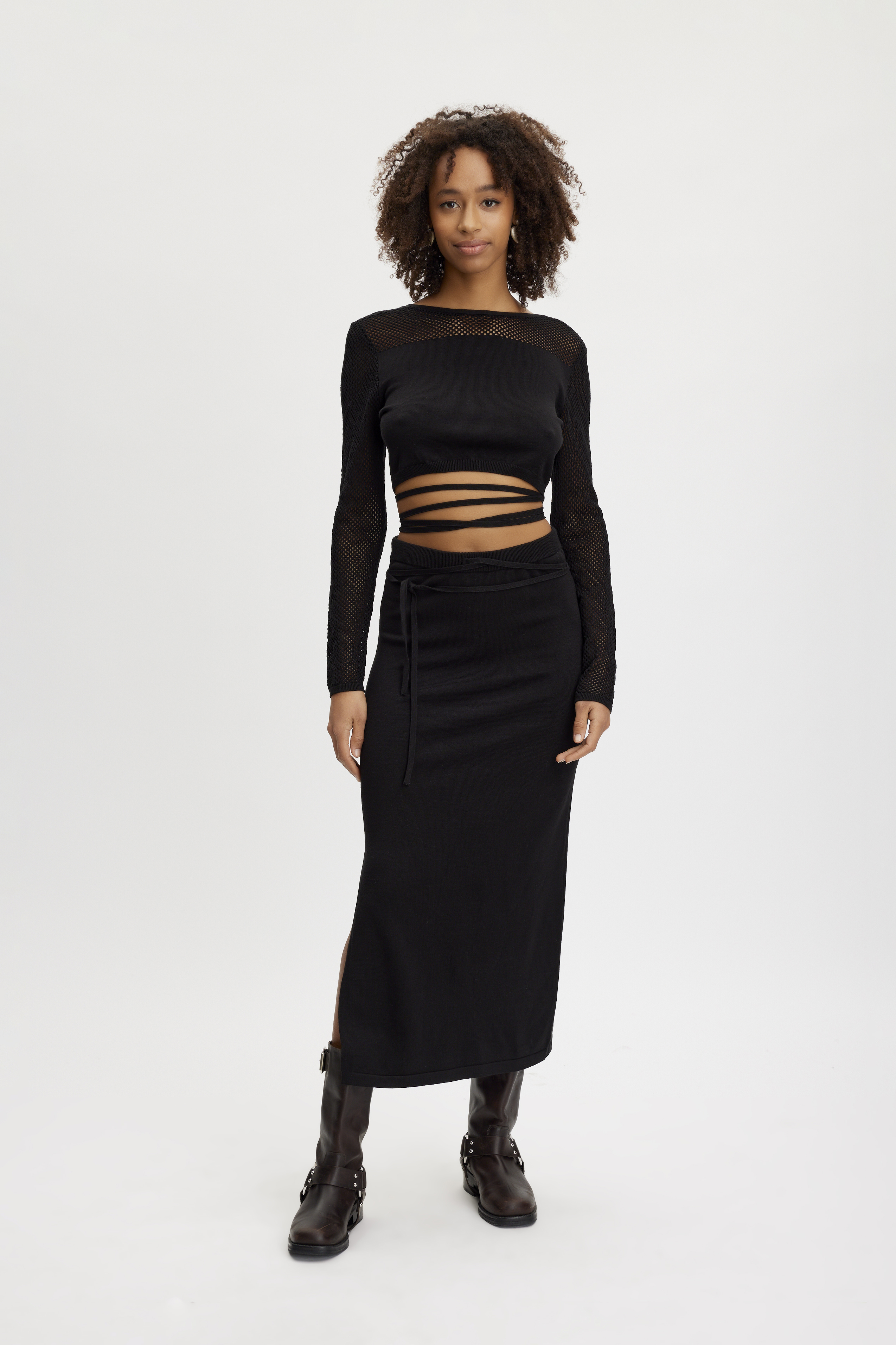 【COLOR iN ID】Nyui nylon skirt pants AyaGZ Skirt in black color