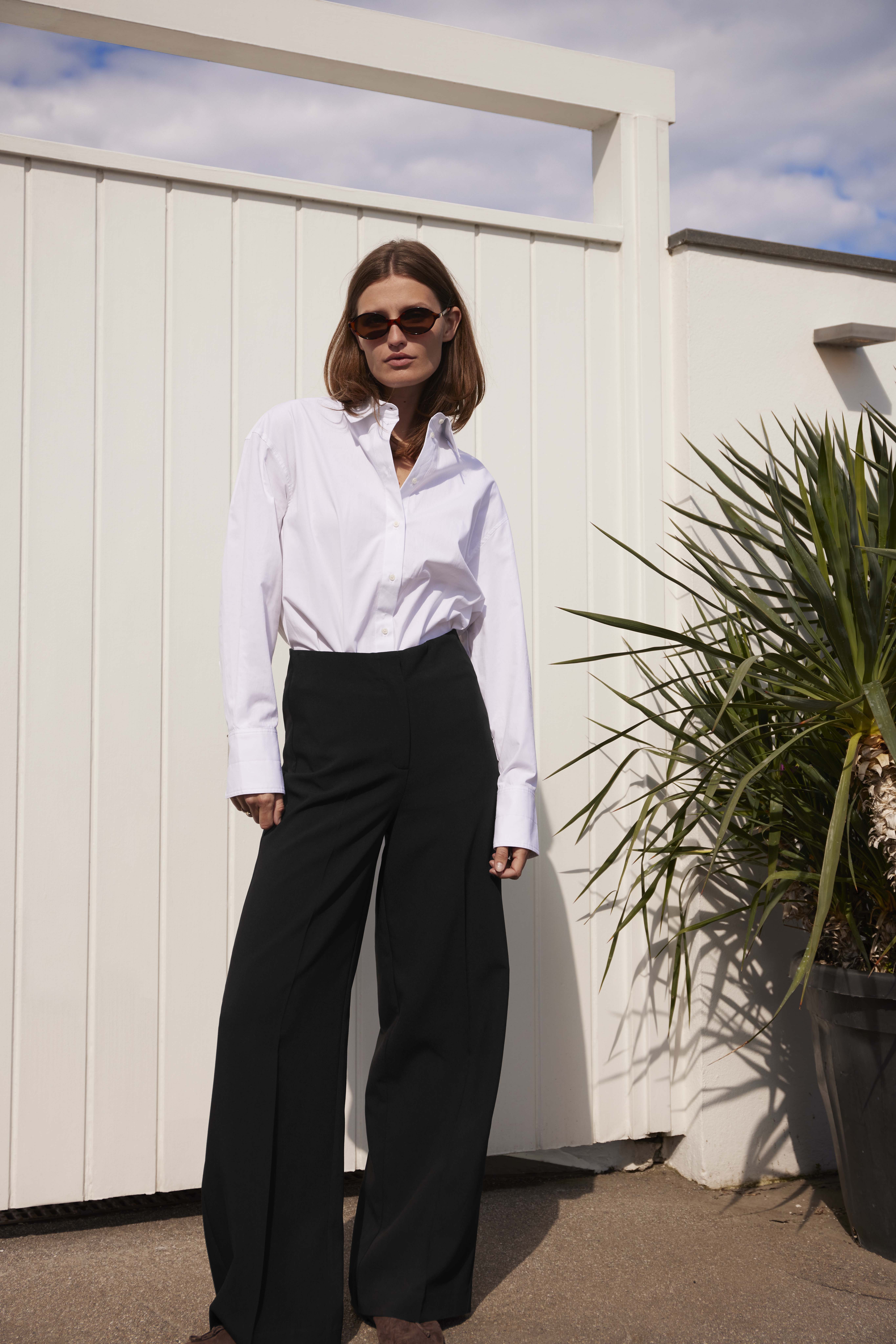 harapeco商店23AW 「Center Press Wide-Pants」 Center Press Wide-Pants(23ver.)-ブラック | harapeco