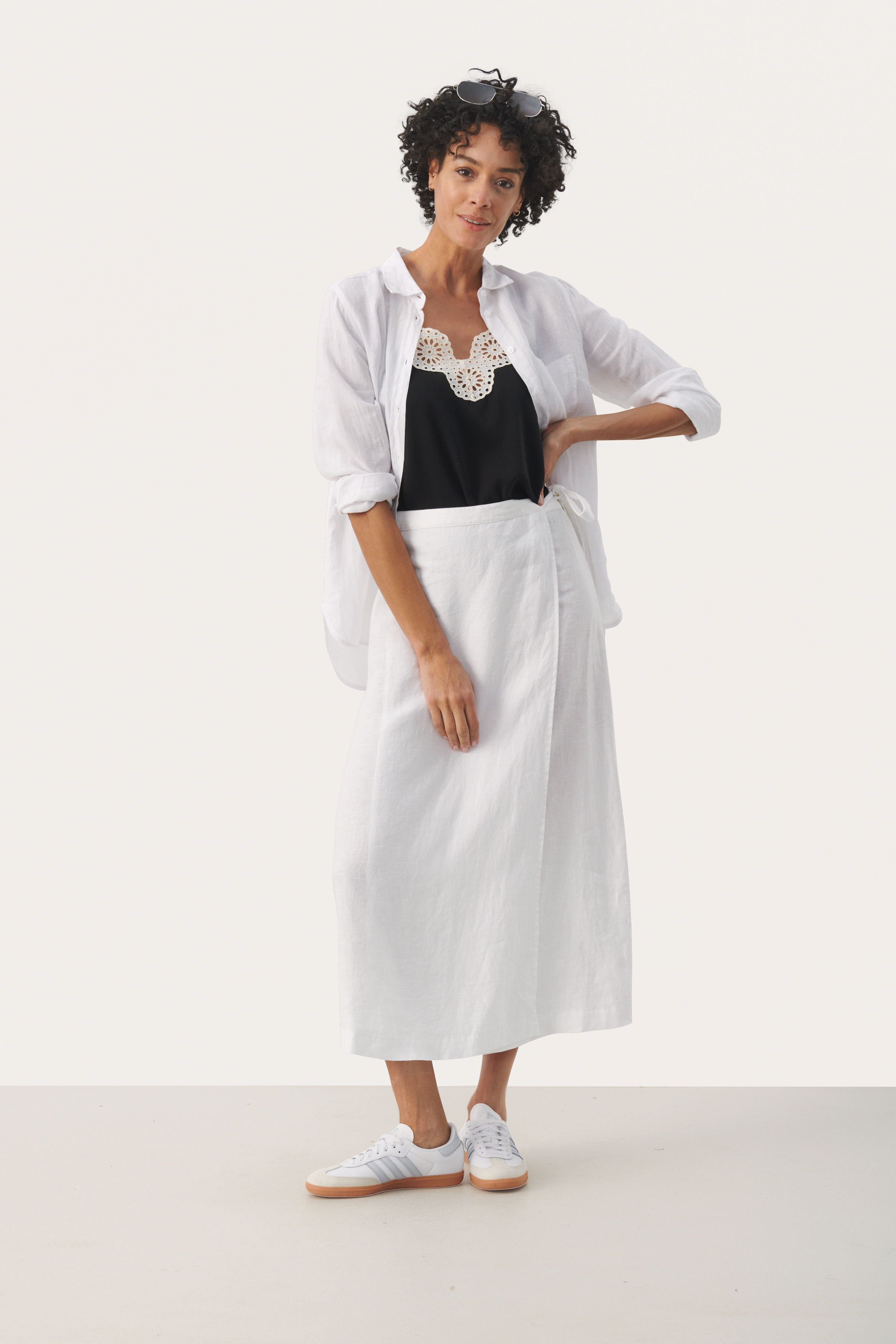 Graph check wrap culottes – shéller / シェリエ