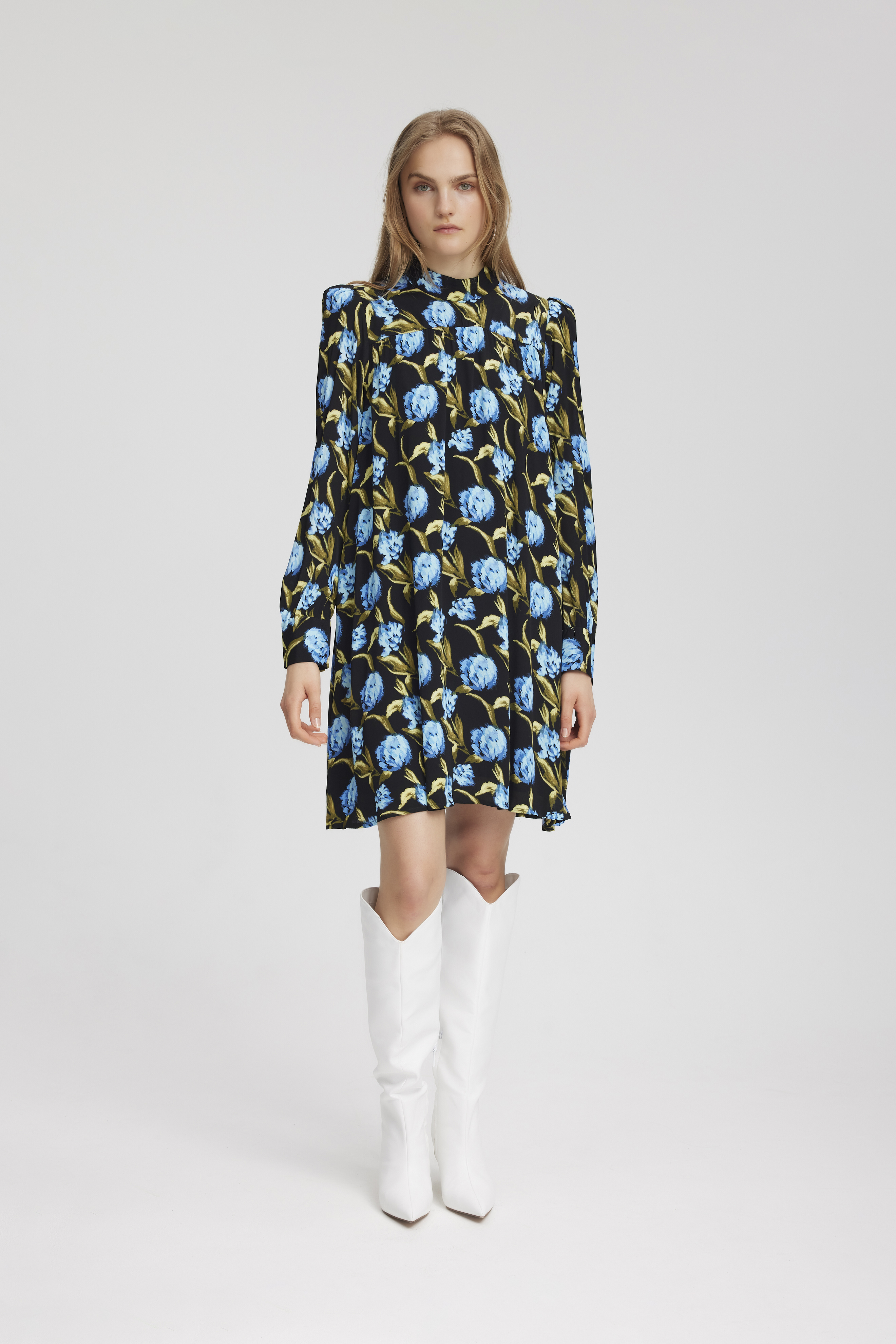ANDRESD flocky dot dress グレー　S A.L.C. Arden Metallic Knit Maxi Dress | ALCltd.com
