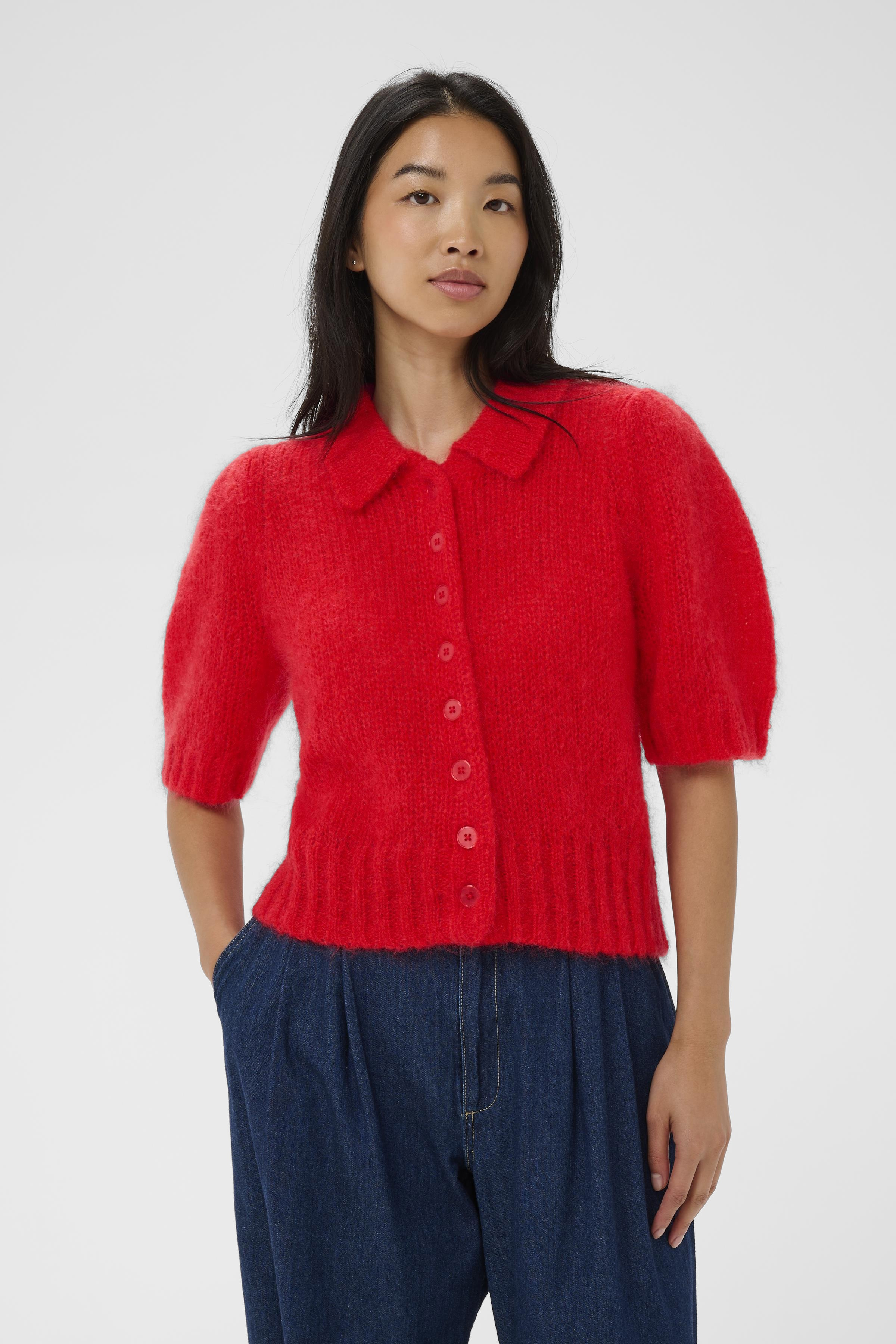 VernoniPW Cardigan in poppy red colour