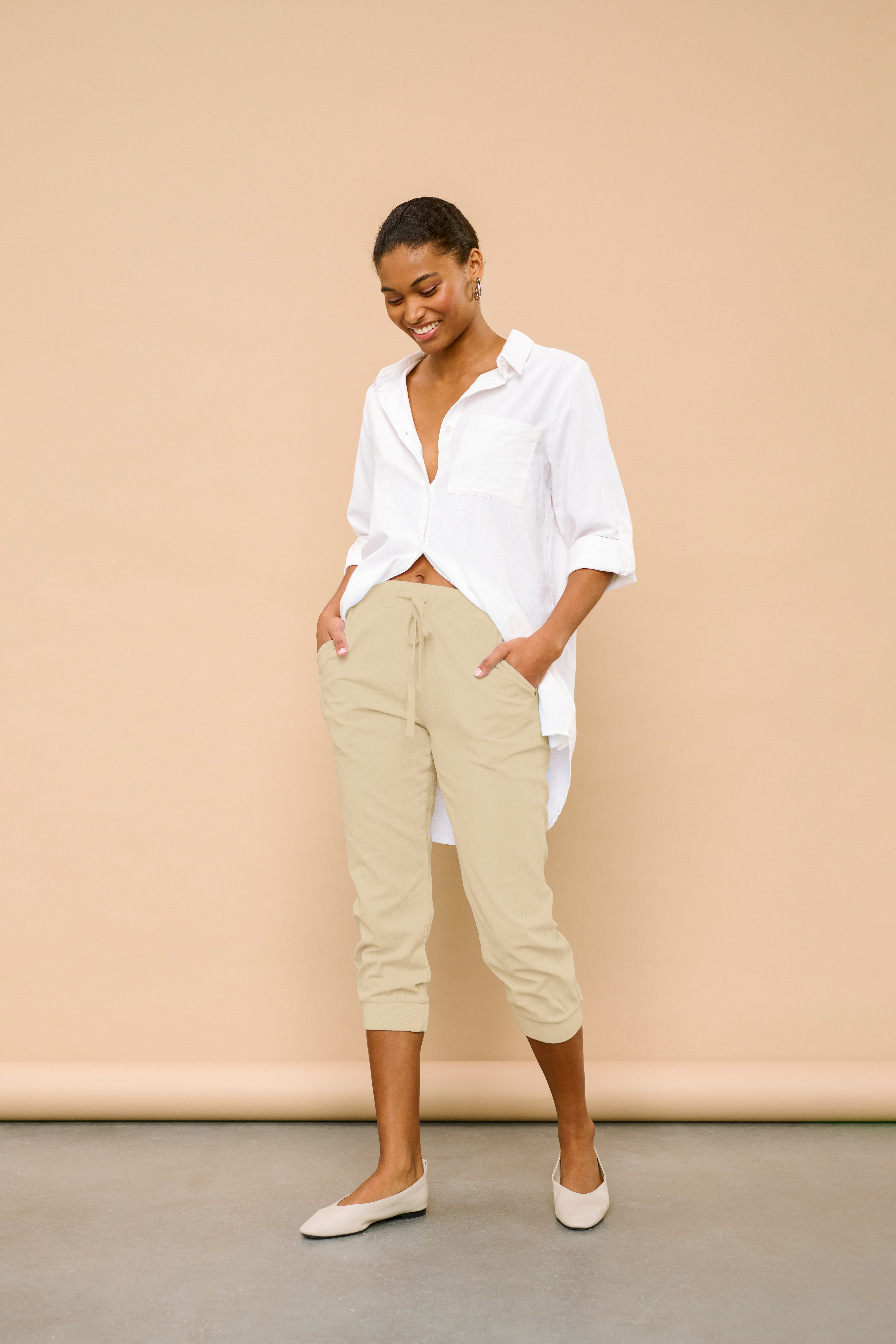 【新品】Classic capri pants（本日限定出品！） Naya Capri pants in black deep cotton | KAFFE Clothing