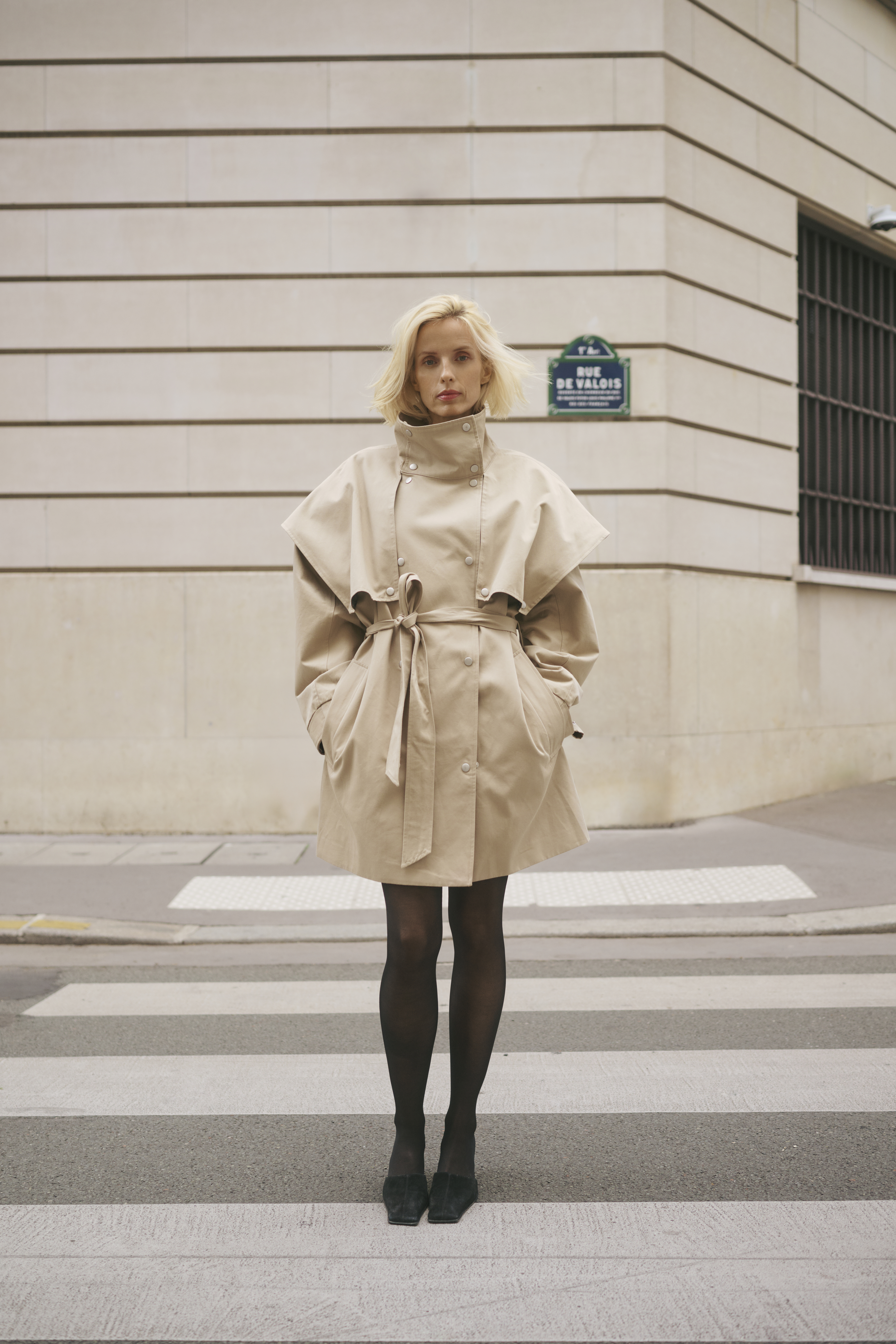 KBDana Trenchcoat in chinchilla / nature cotton