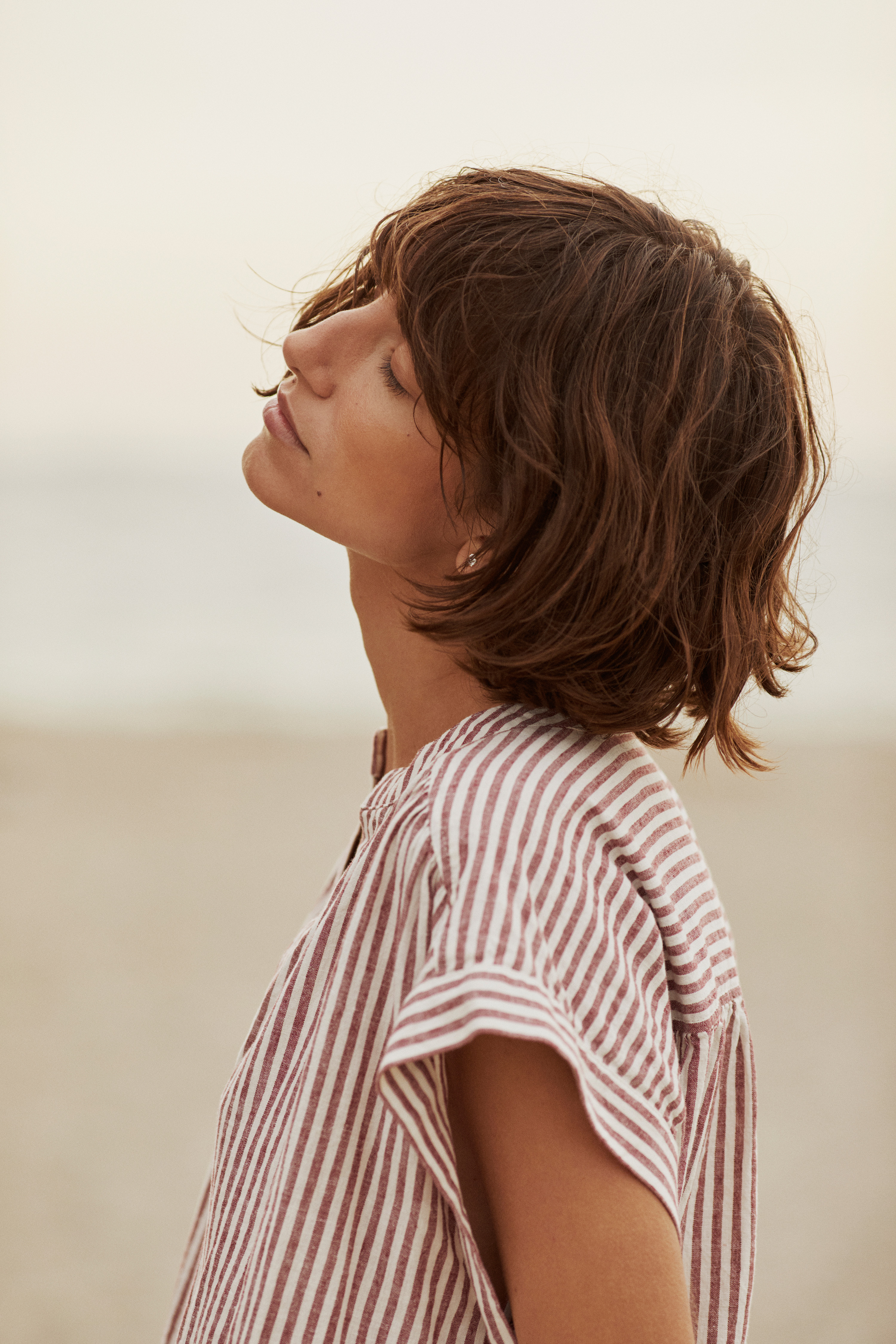 BettinaPW Bluse in burnt russet stripe / red-farbe