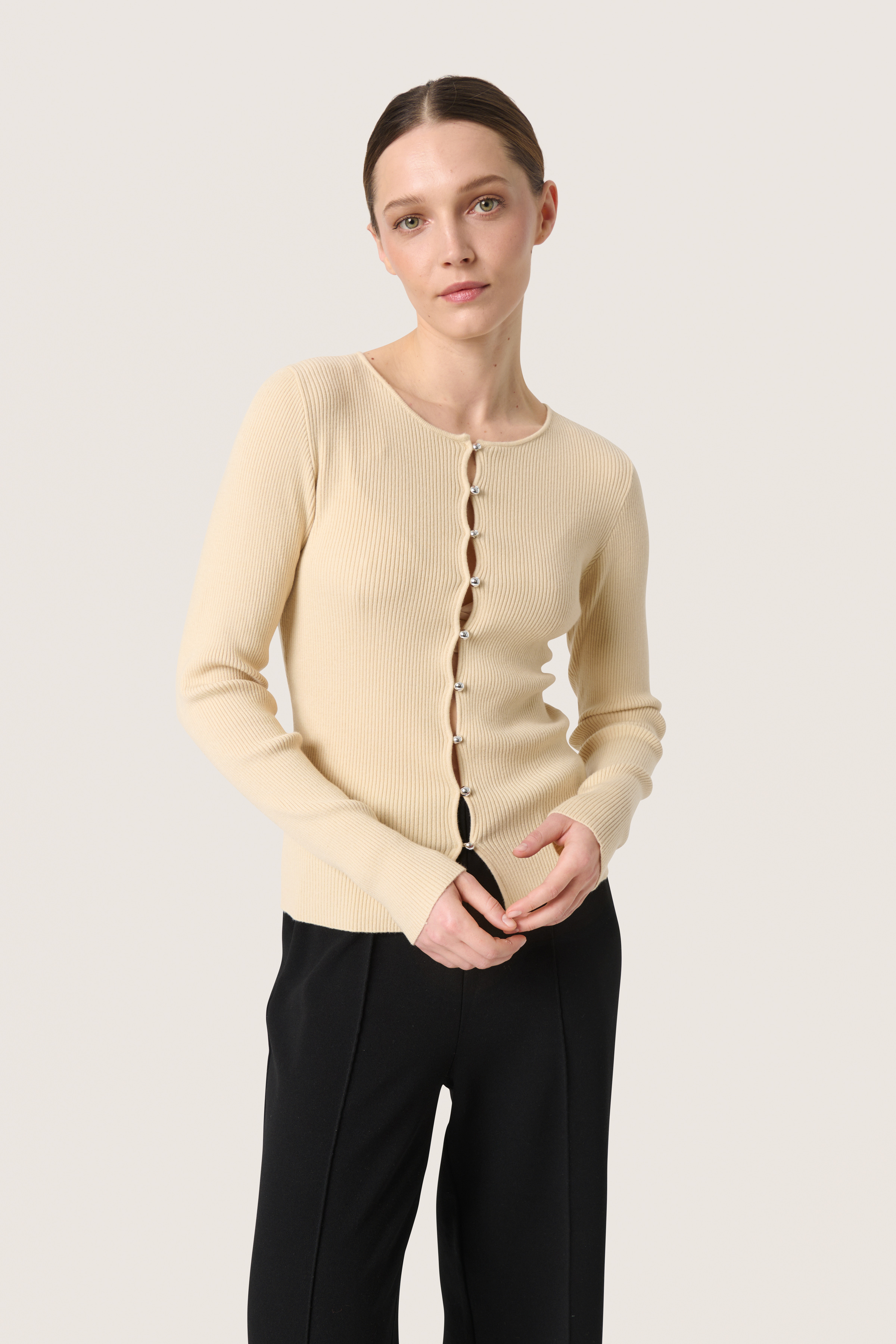 SLSina Cardigan in oatmeal / nature colour