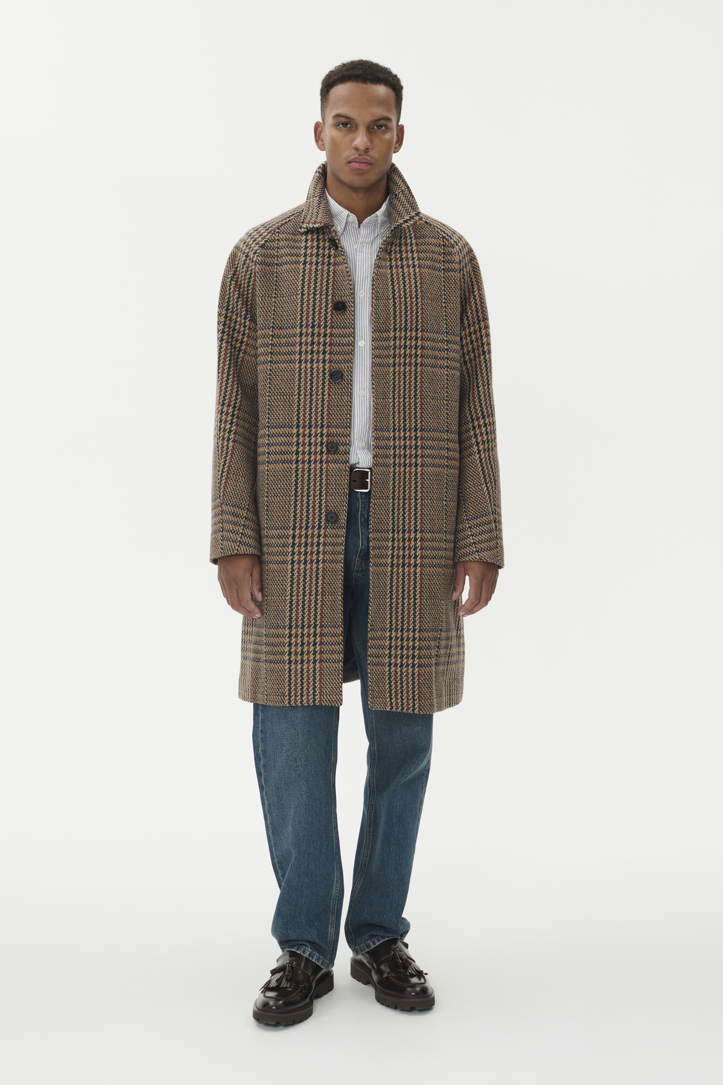MAELIJAH WOOL COAT IN YELLOW BROWN COLOUR