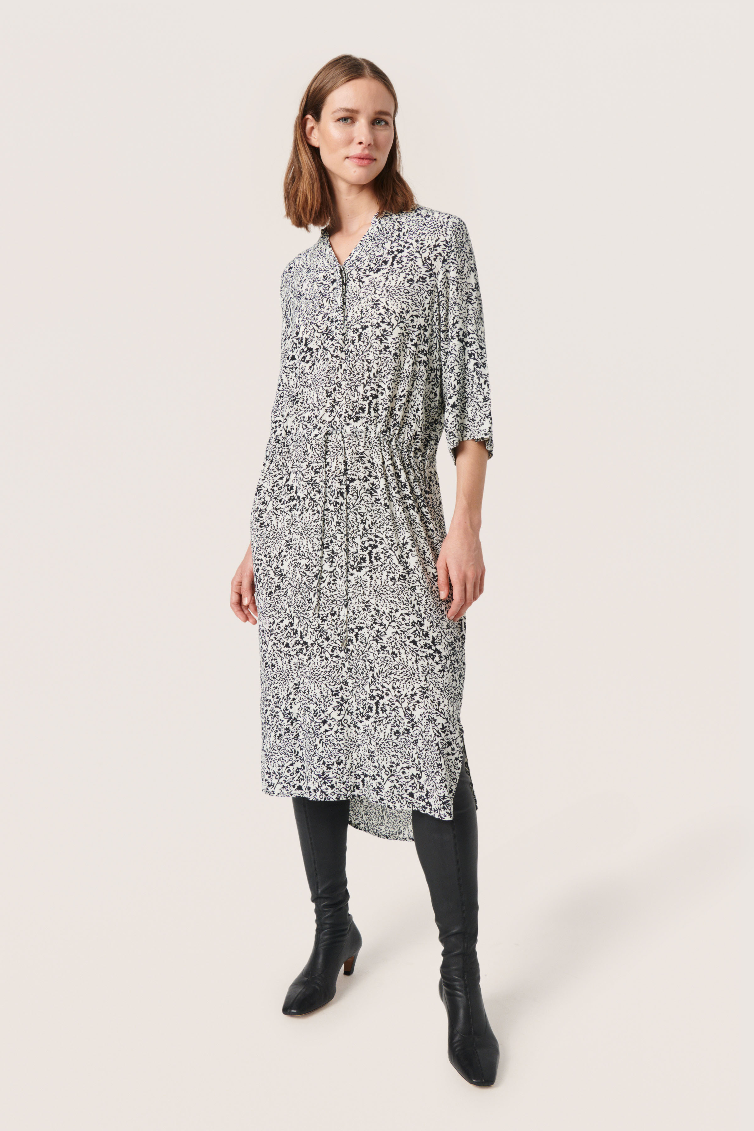 loose fitting swing dresses Unique Vintage Plus Size Blue Butterfly Eyelet Swing Dress
