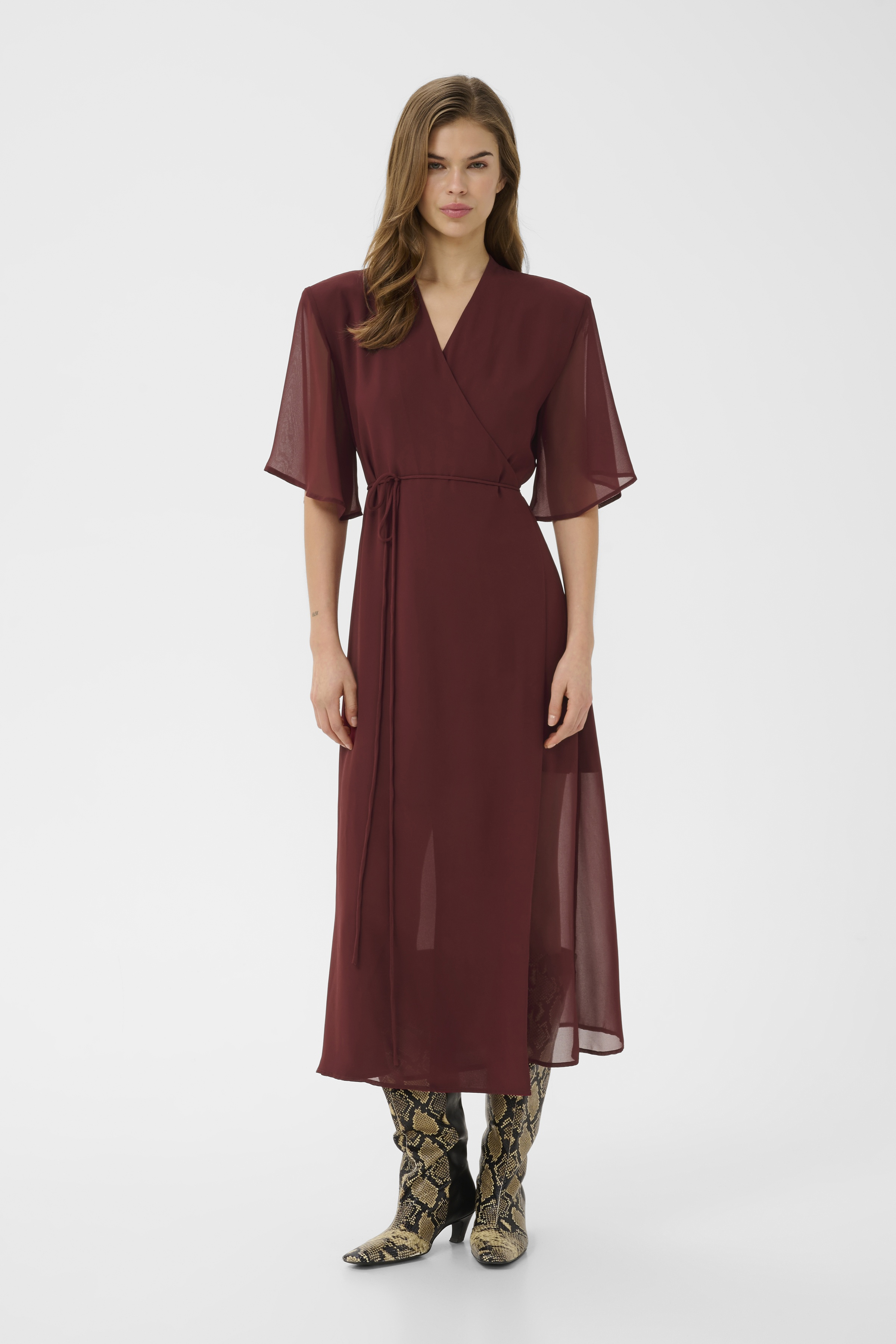 GZdorah Dress in cabernet / red polyester
