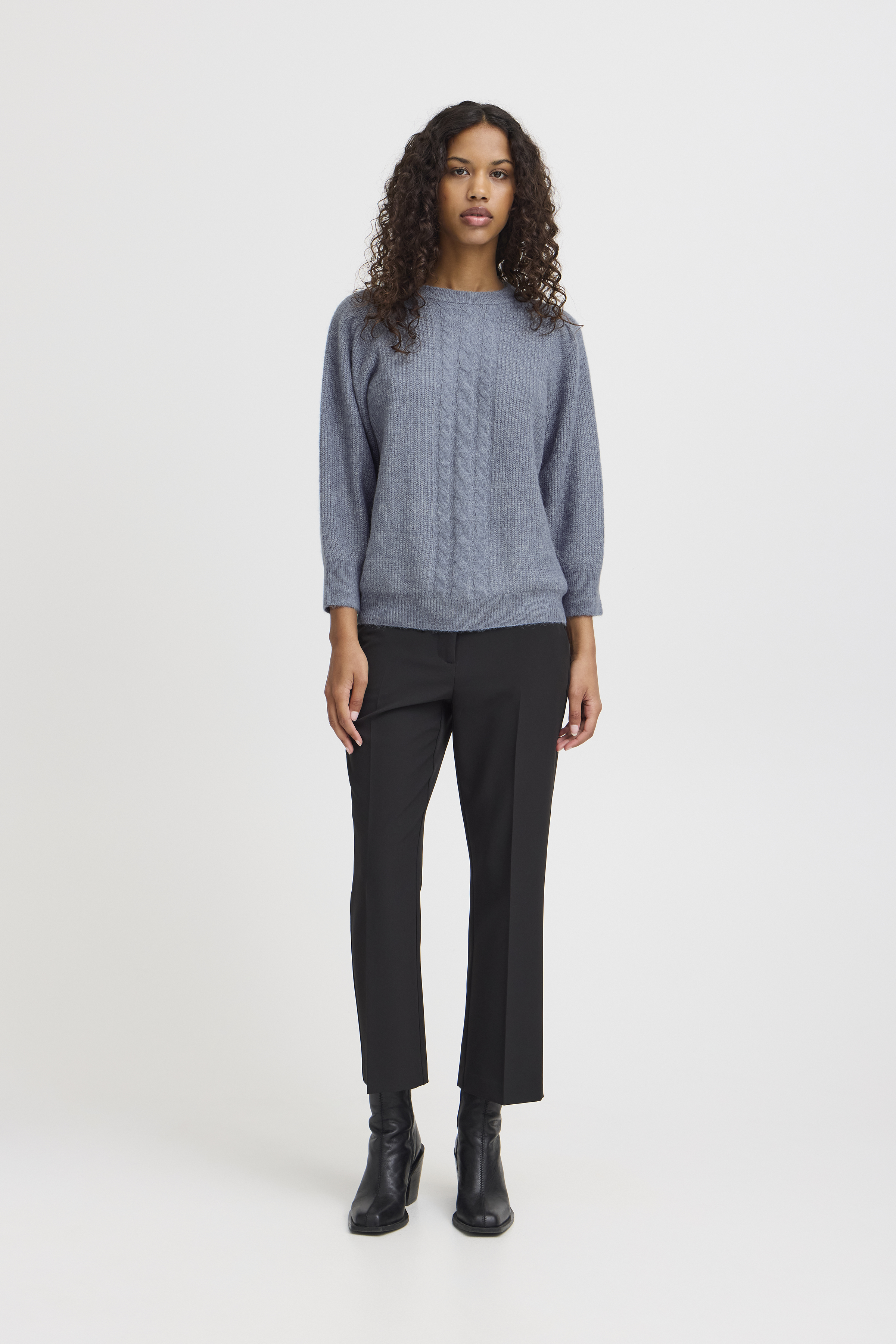 IHKAMARA Pullover in blue mirage colour | ICHI