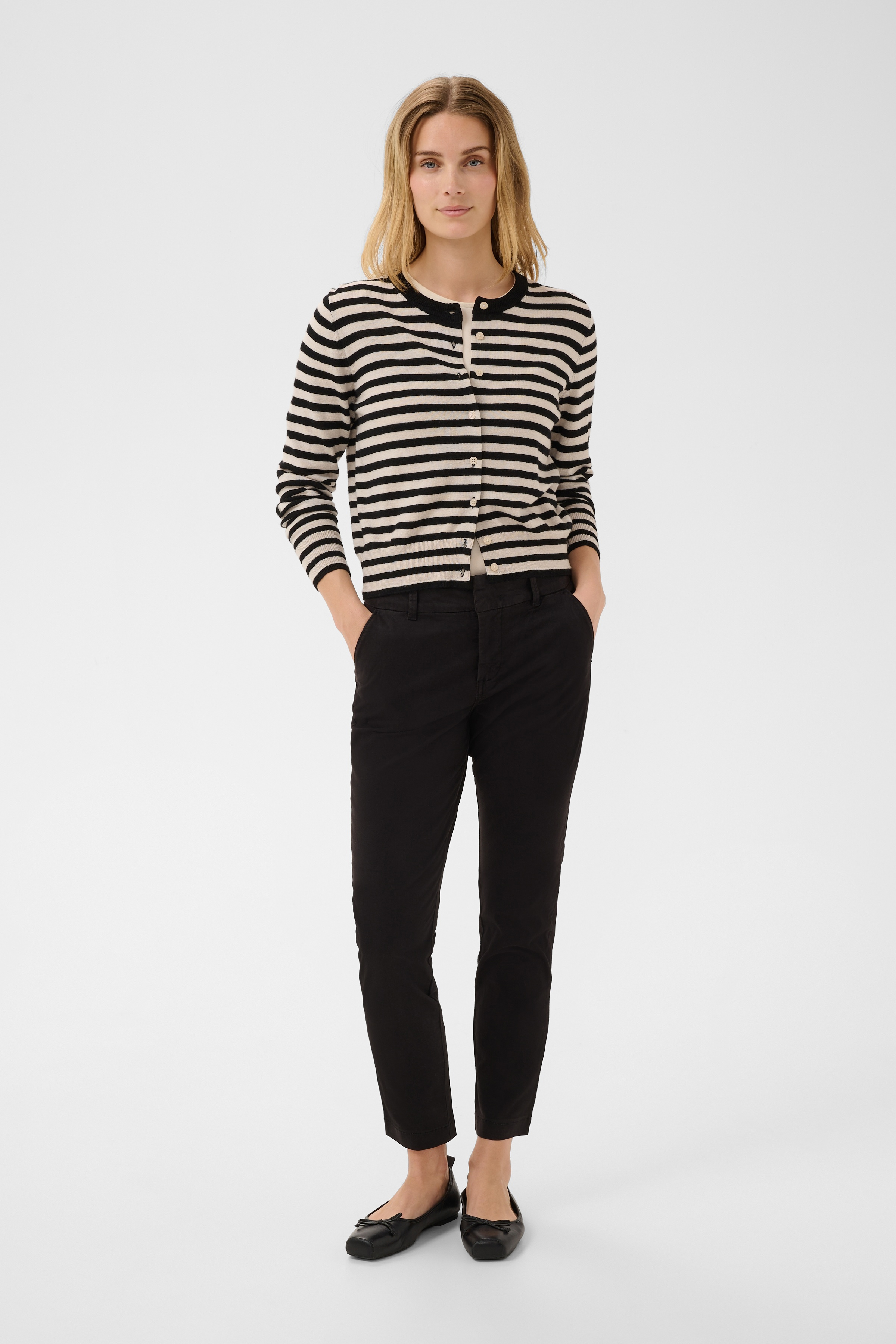 「sososo」 SoffysPW Trousers in black cotton