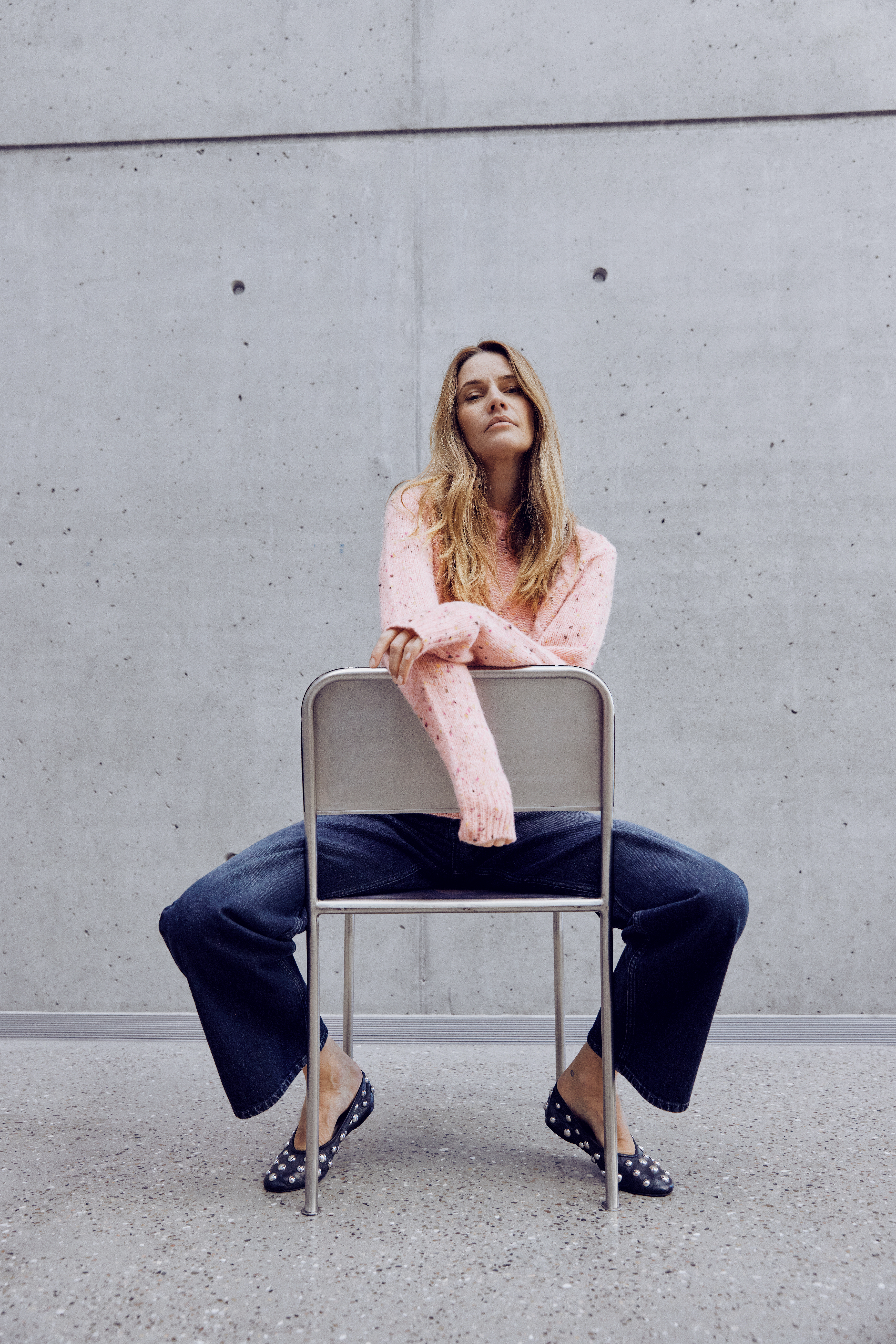 PZVEGA HW Jeans Wide Leg in dark blue denim cotton | Pulz Jeans