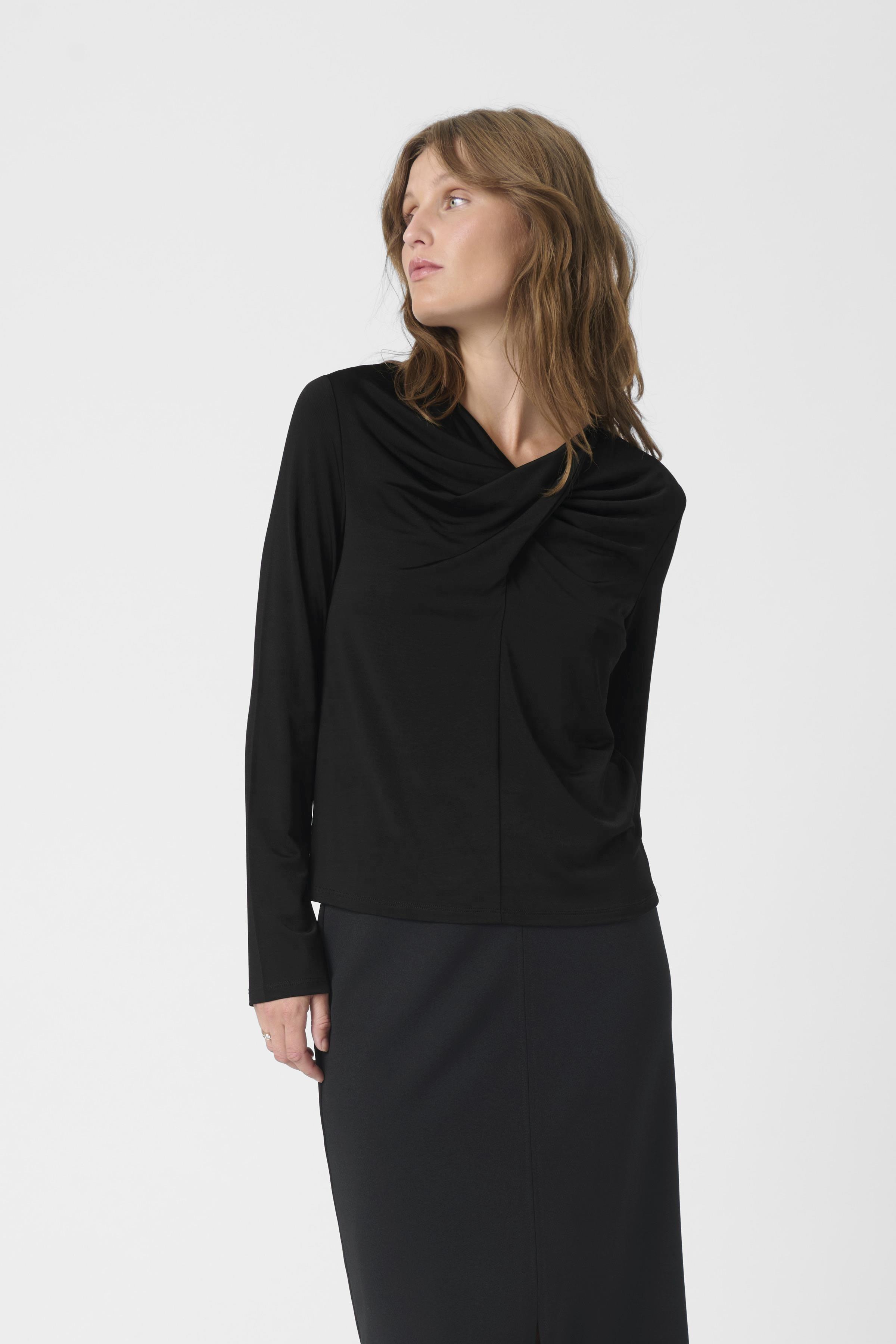 SLClara Blouse in black viscose