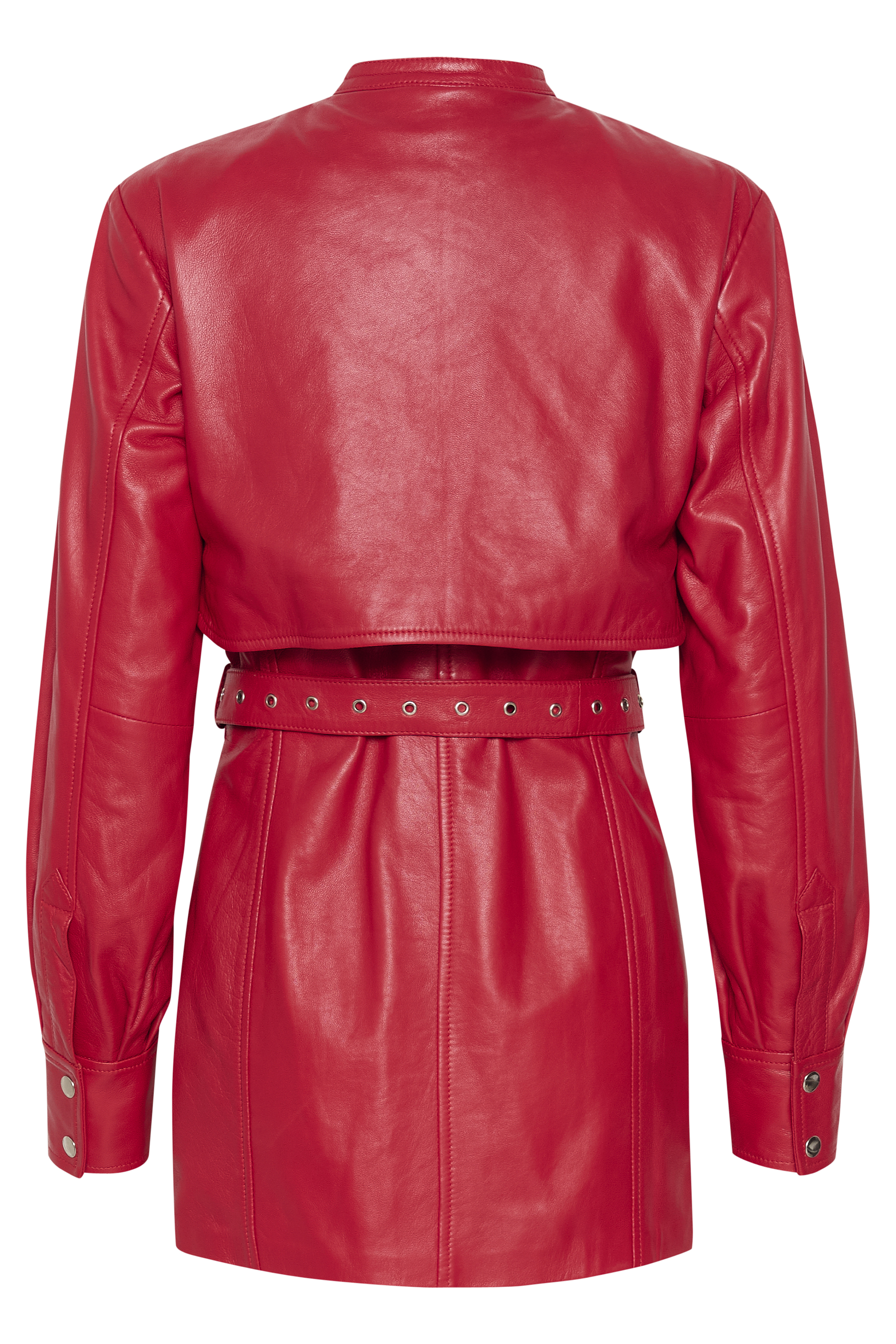 ValentinaGZ Leather dress in haute red lamb leather