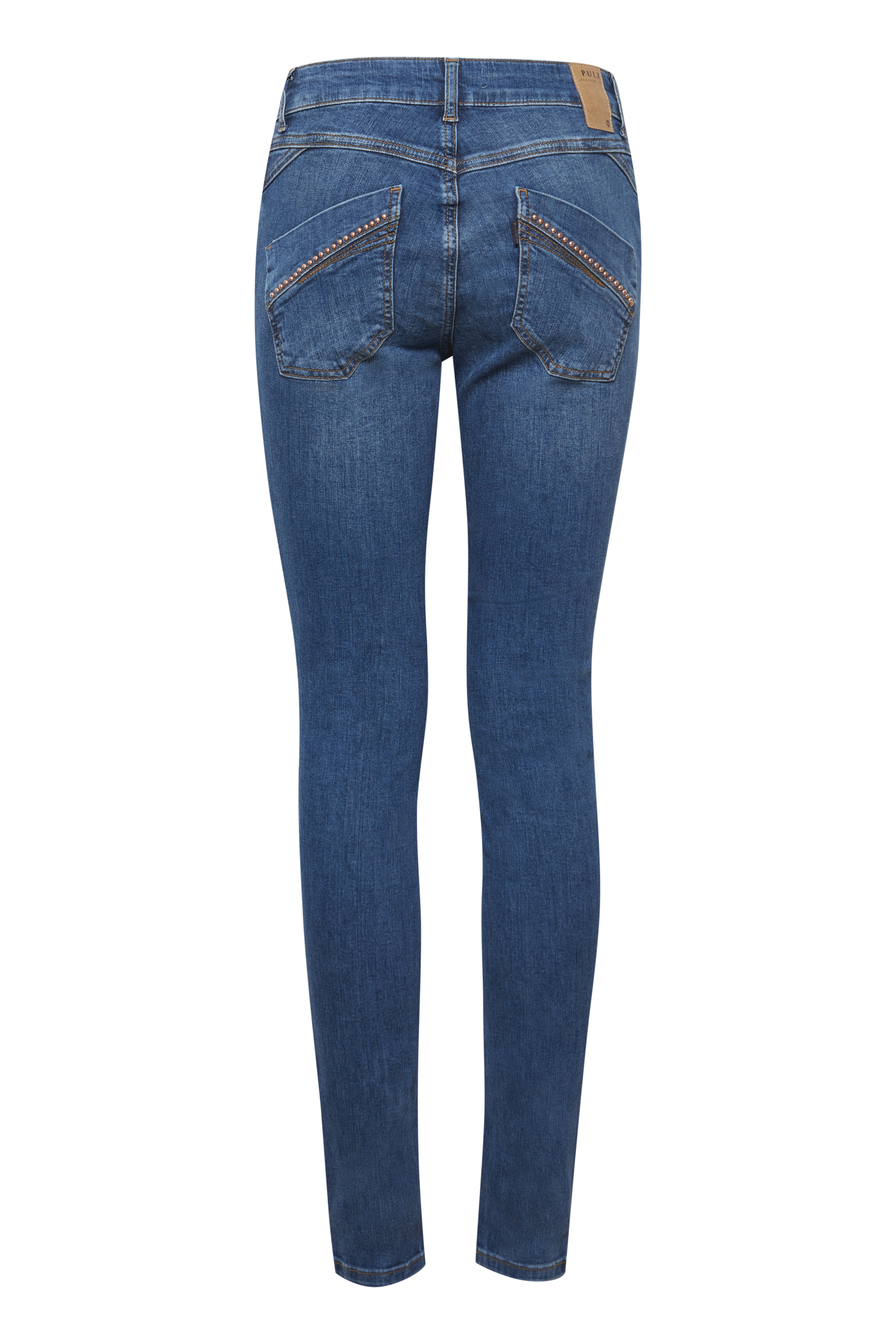 PZCARMEN HW Jeans Skinny Leg in medium blue denim cotton | Pulz Jeans