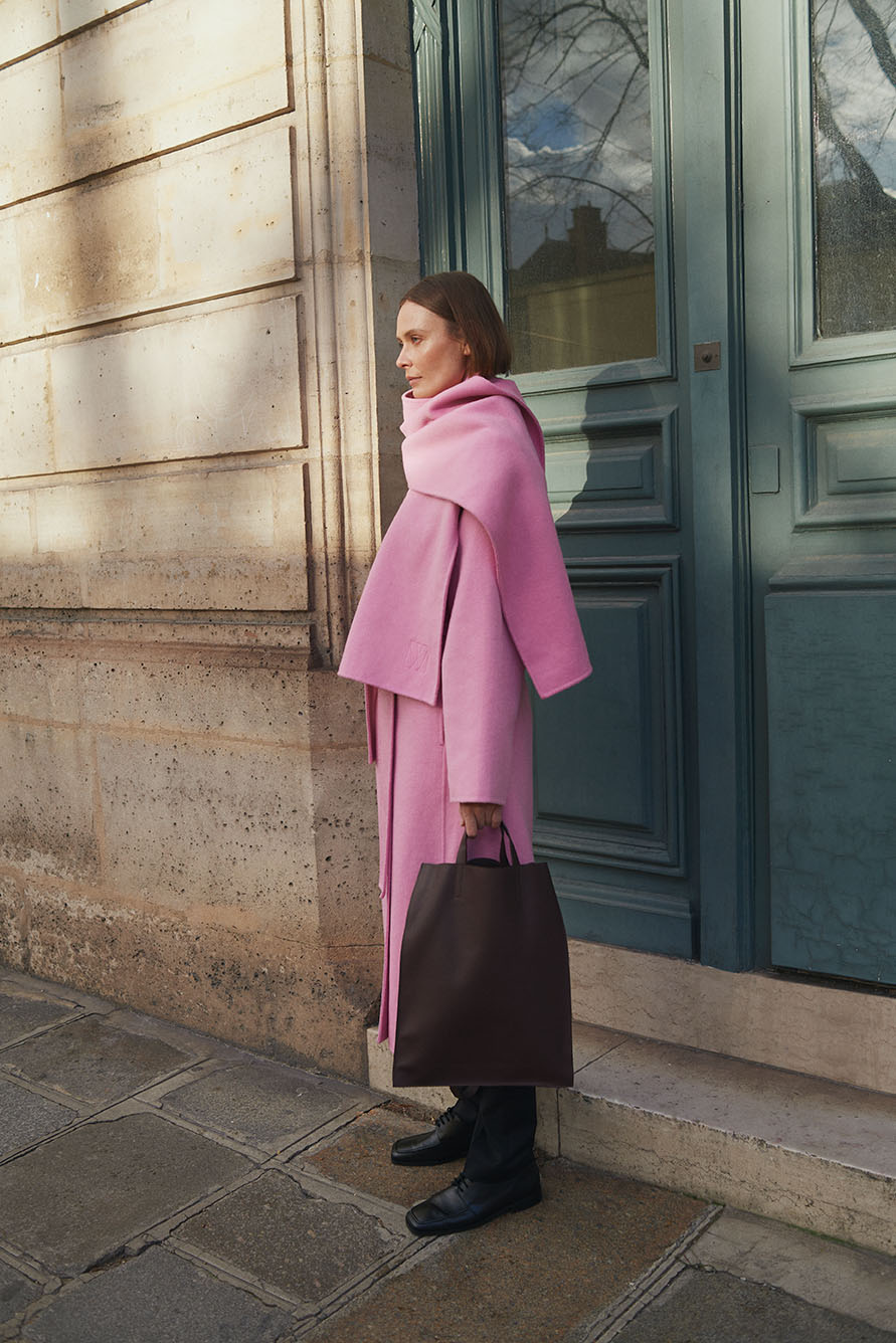 【関税&送料込】ALISHEVA Coats Pink TillaIW Long Coat in cashmere rose colour | InWear
