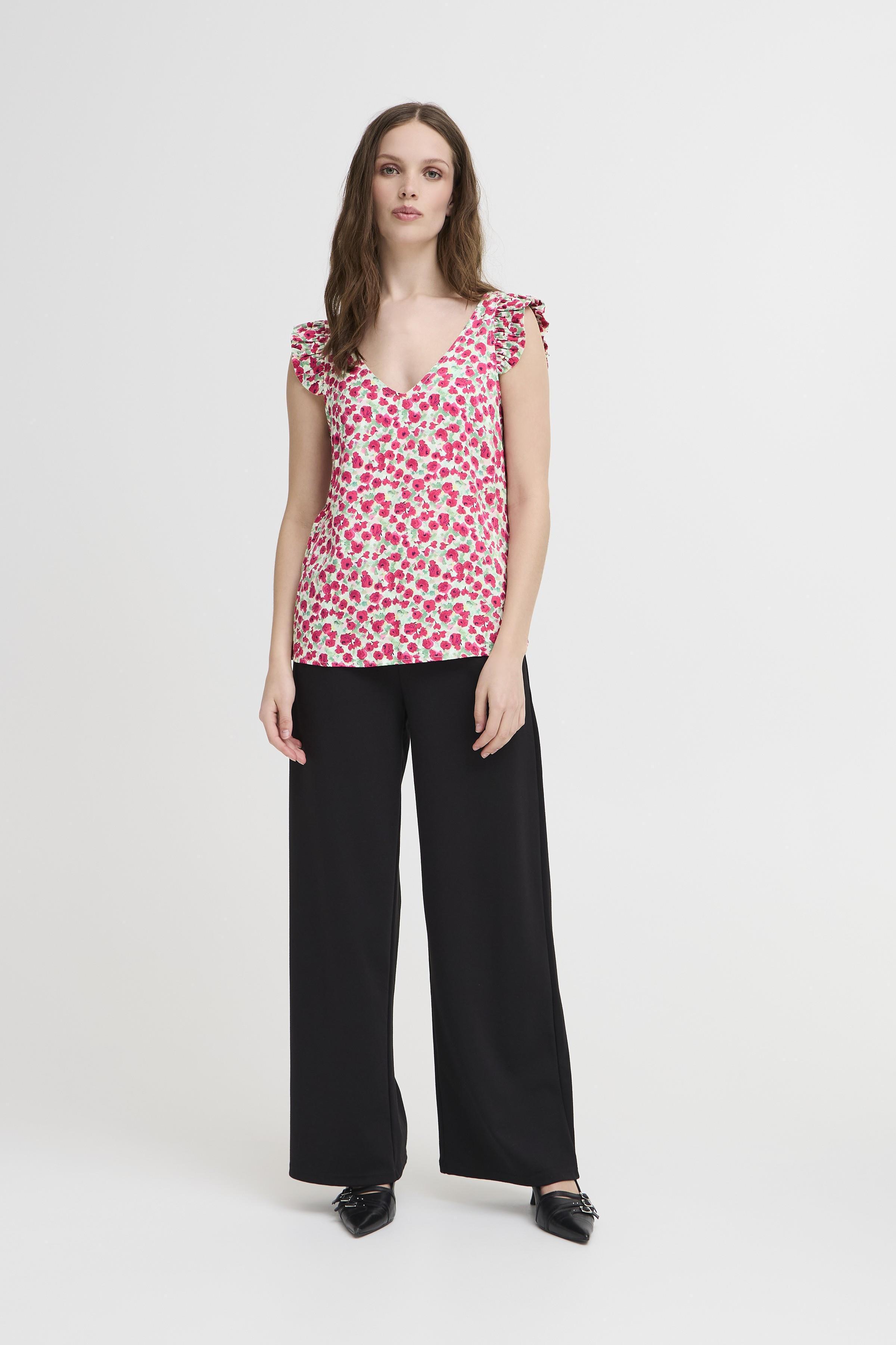 IHAYA Top in multi flower / multi color viscose | ICHI