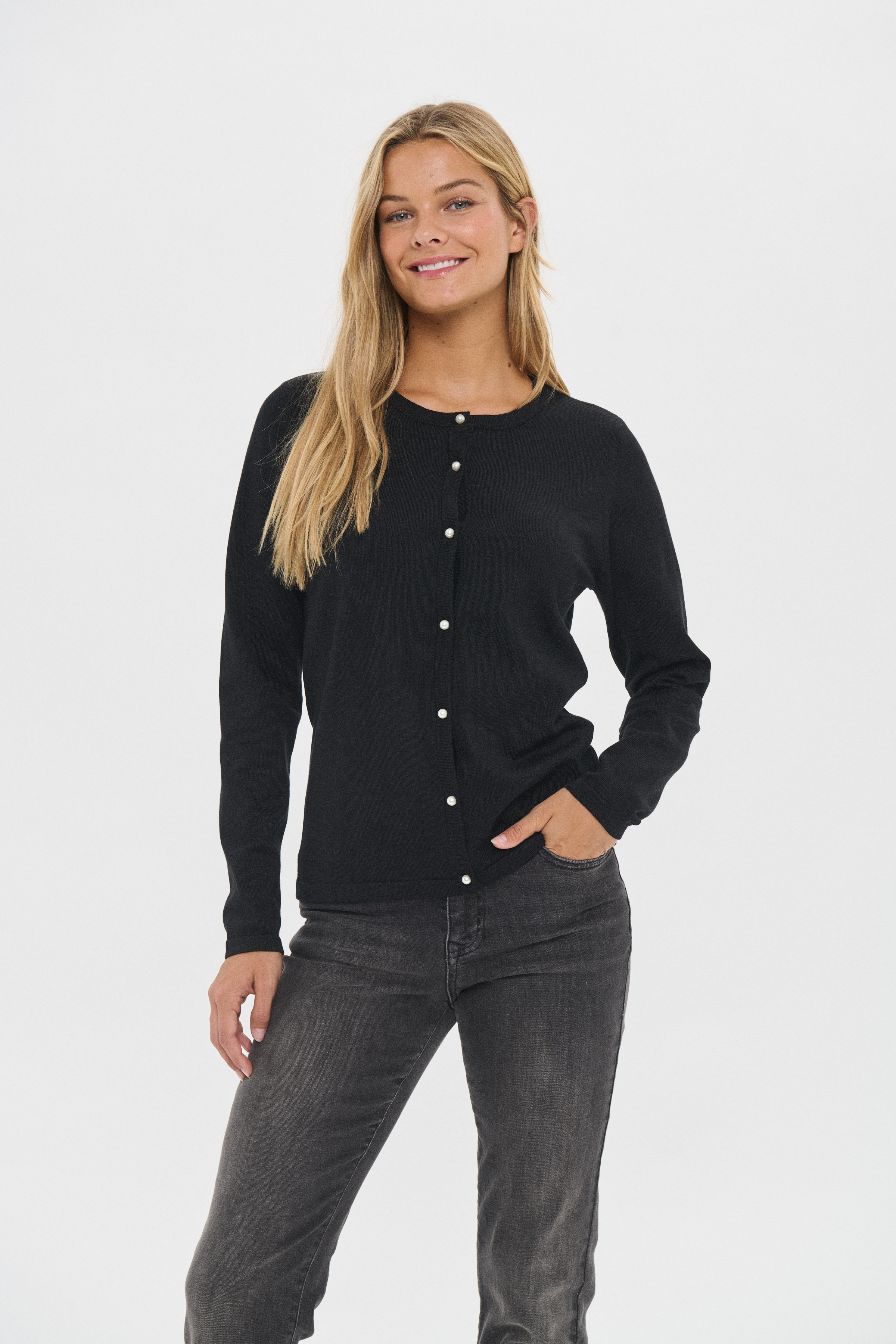 トップス Emma knit flare cardigan set black ANDMARY】Emma knit flare cardigan set