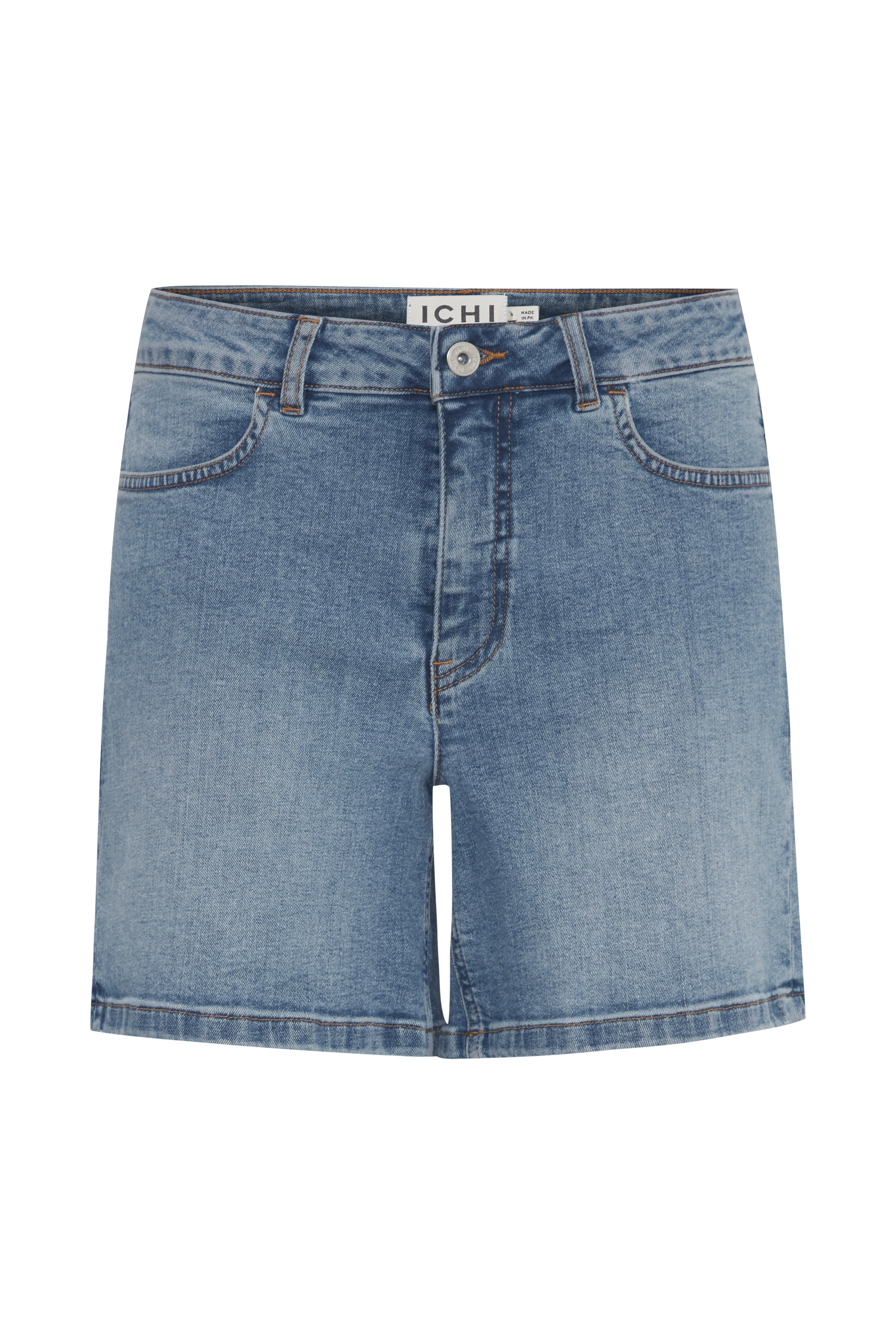 IHTWIGGY Shorts i light blue washed bomull | ICHI