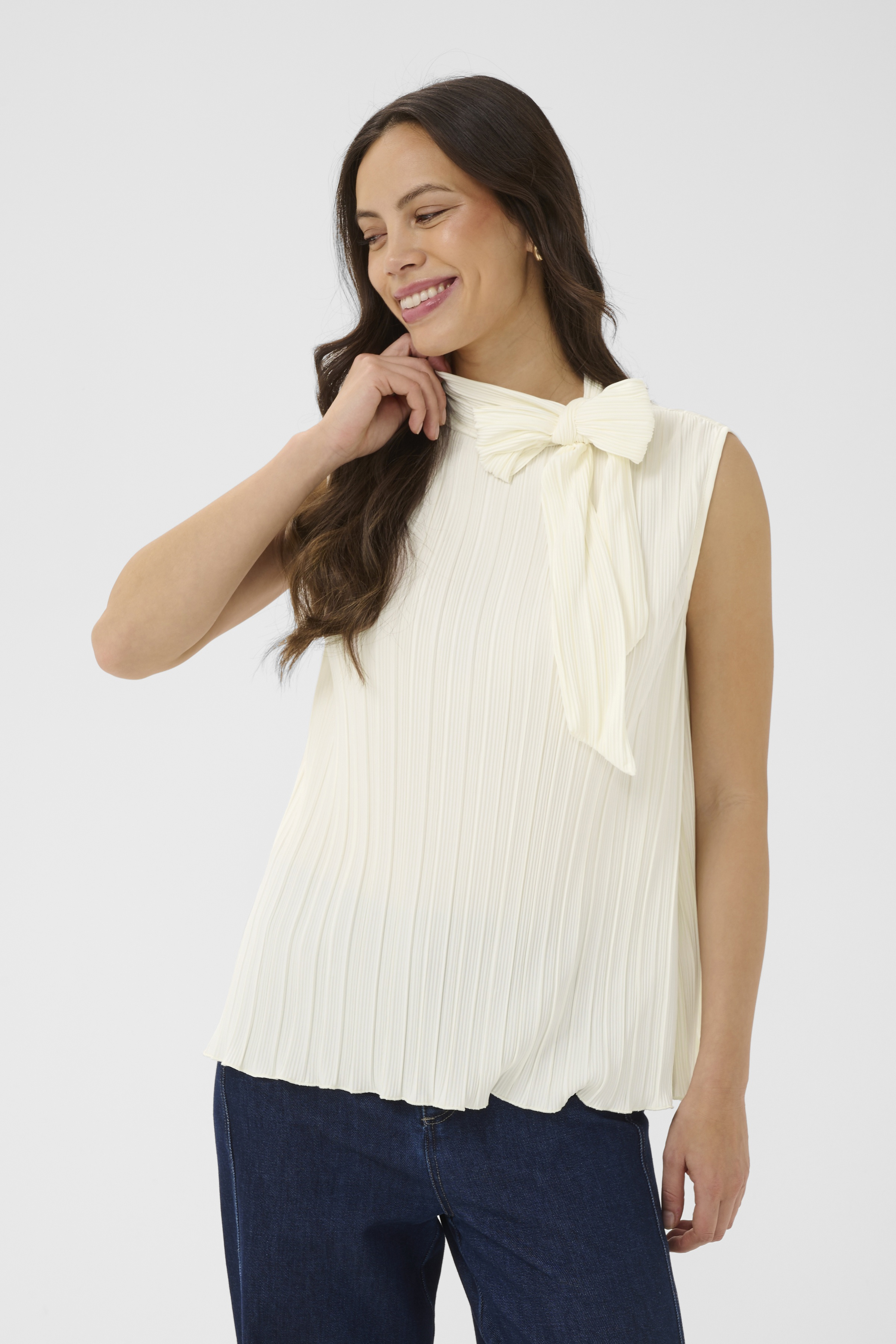 ZuniSZ Top in ice / white polyester