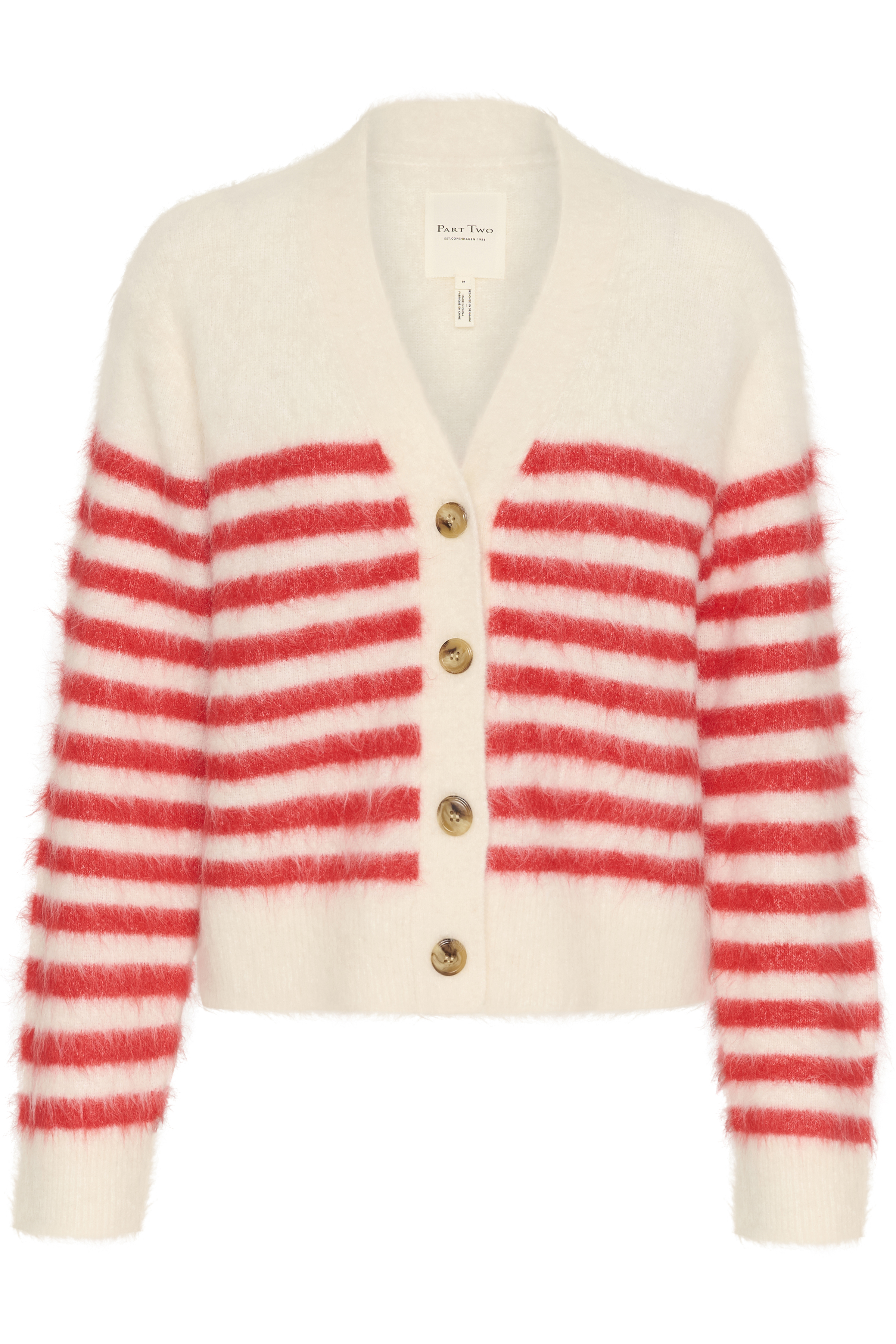 PakizePW Cardigan in mars red stripe colour