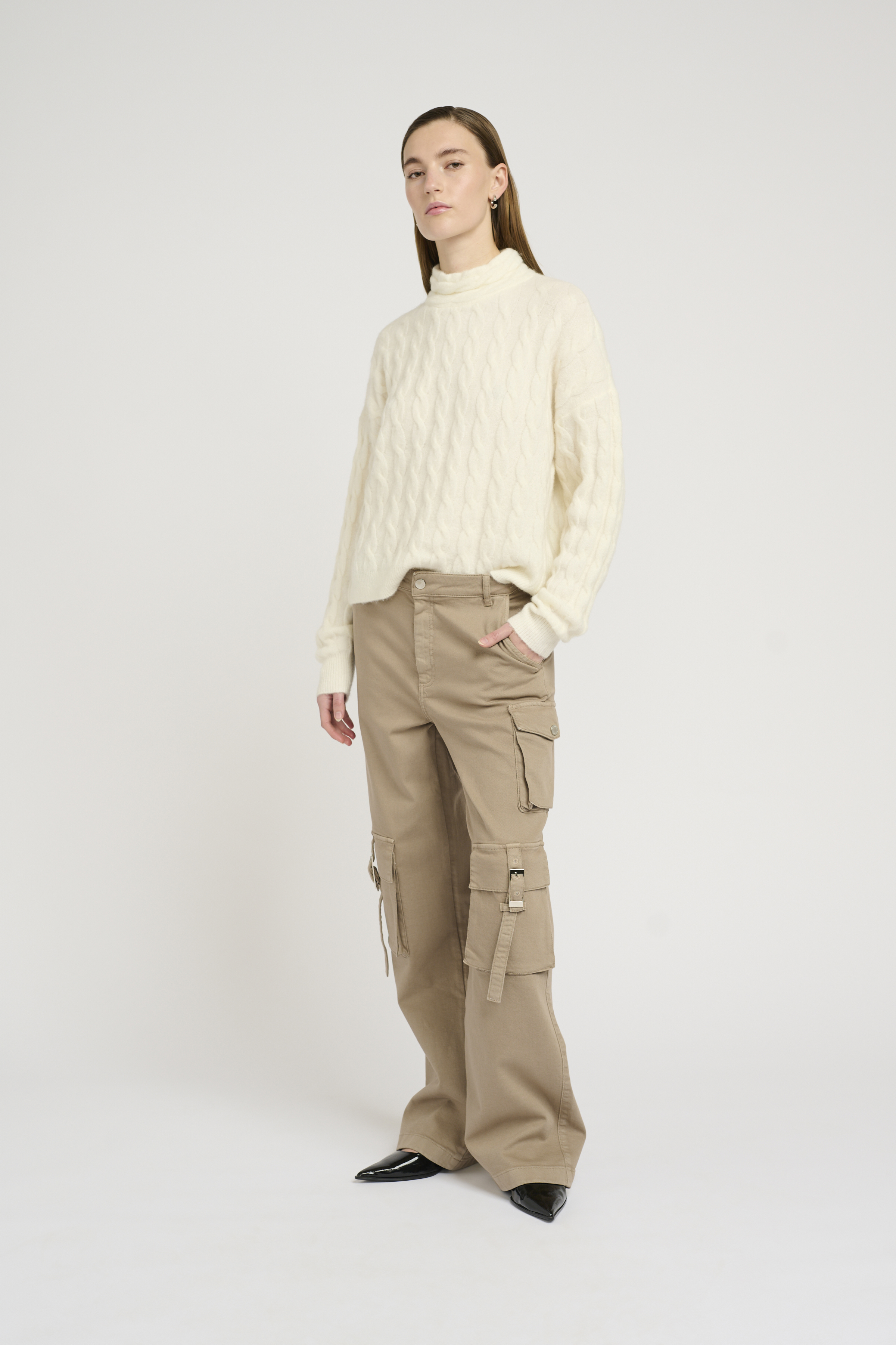 ☆PLEATED WOOL CARGO PANTS/KIMHEKIM☆ Hava Pleated Cargo Trousers