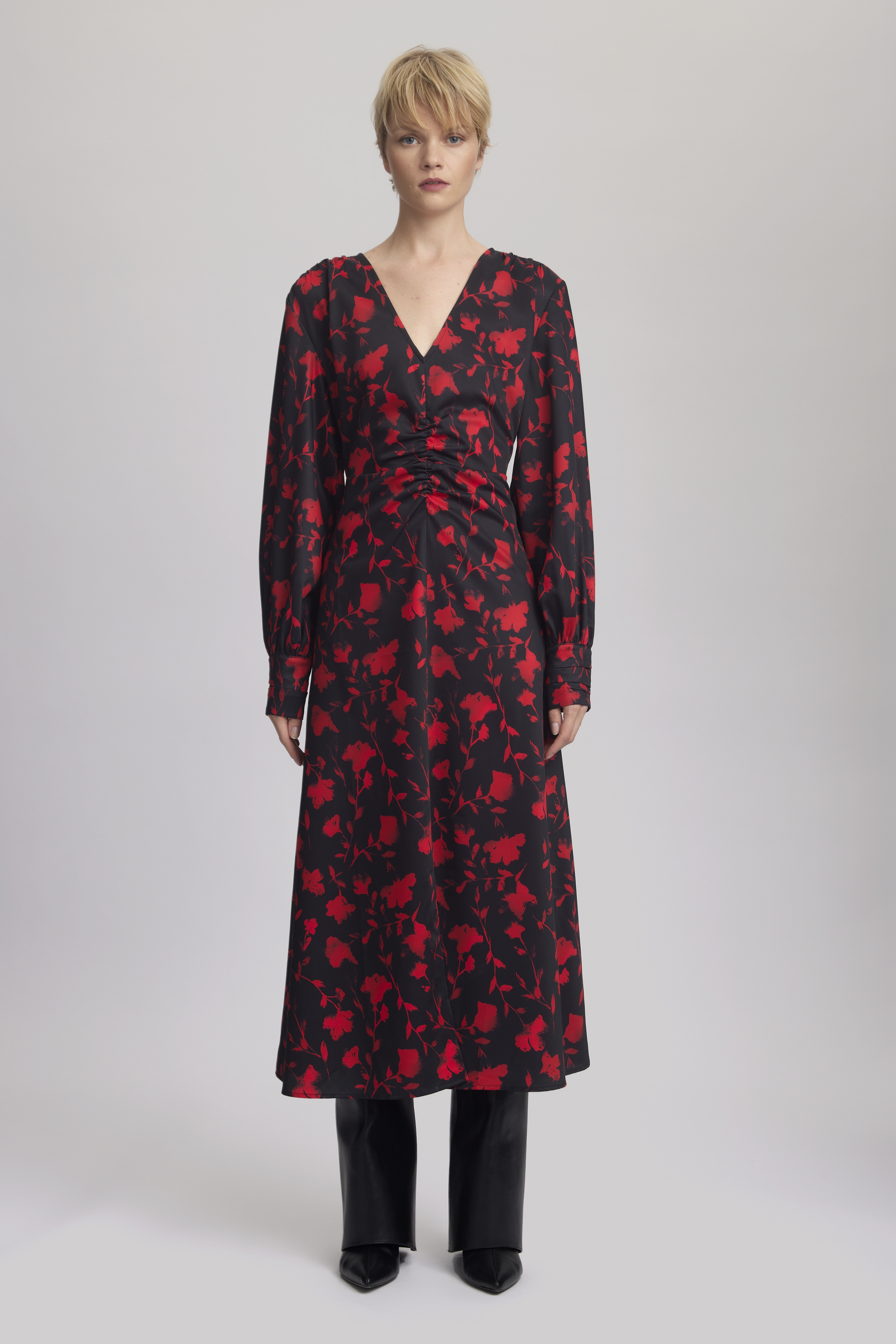 DilaraGZ Dress in red shadow flower color | GESTUZ DilaraGZ Dress in red shadow flower color | GESTUZ