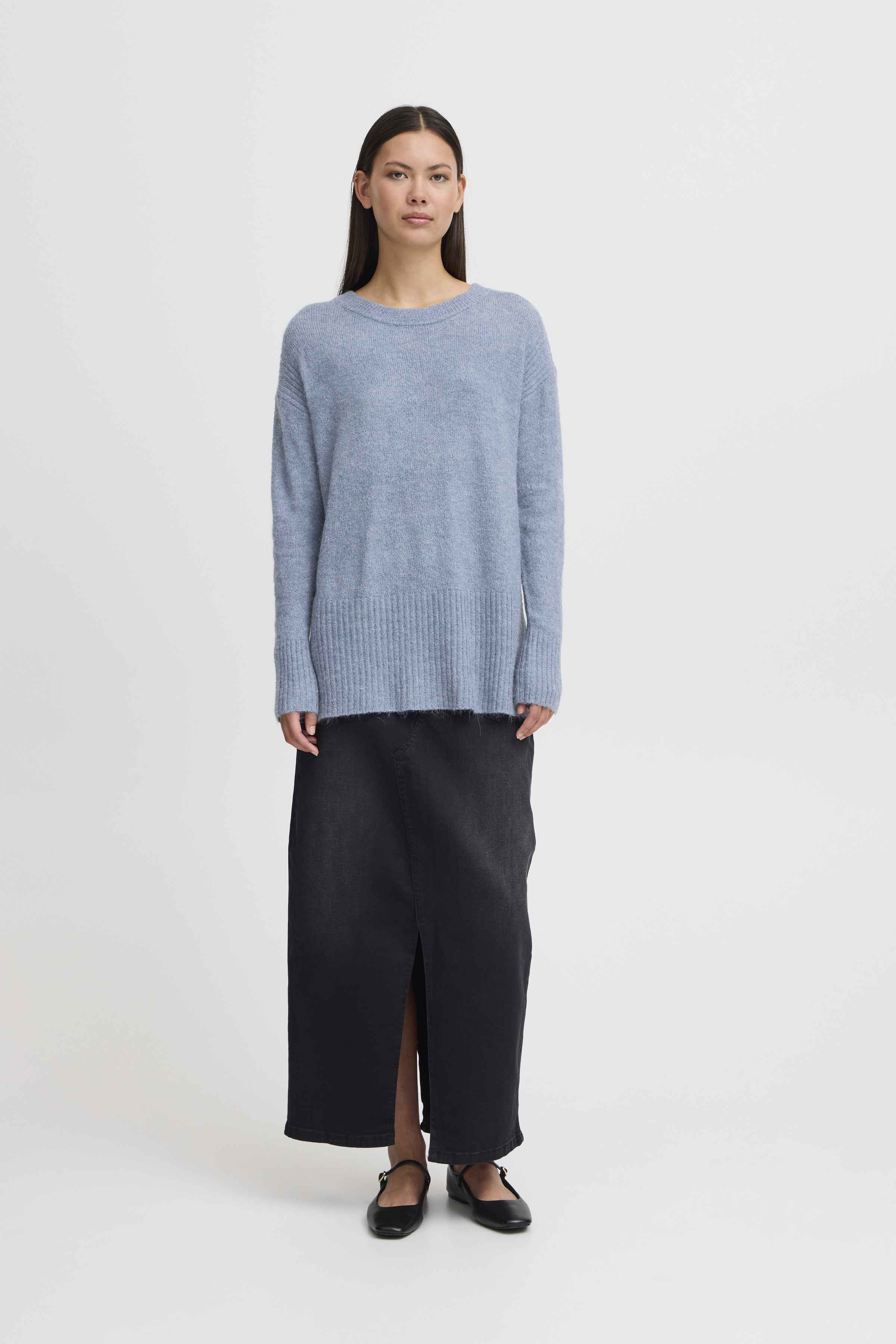 売れ筋商品|||イチ ニット&セーター レディース アウター IHKamara - Jumper - blue mirage IHKAMARA Pullover in blue mirage colour | ICHI