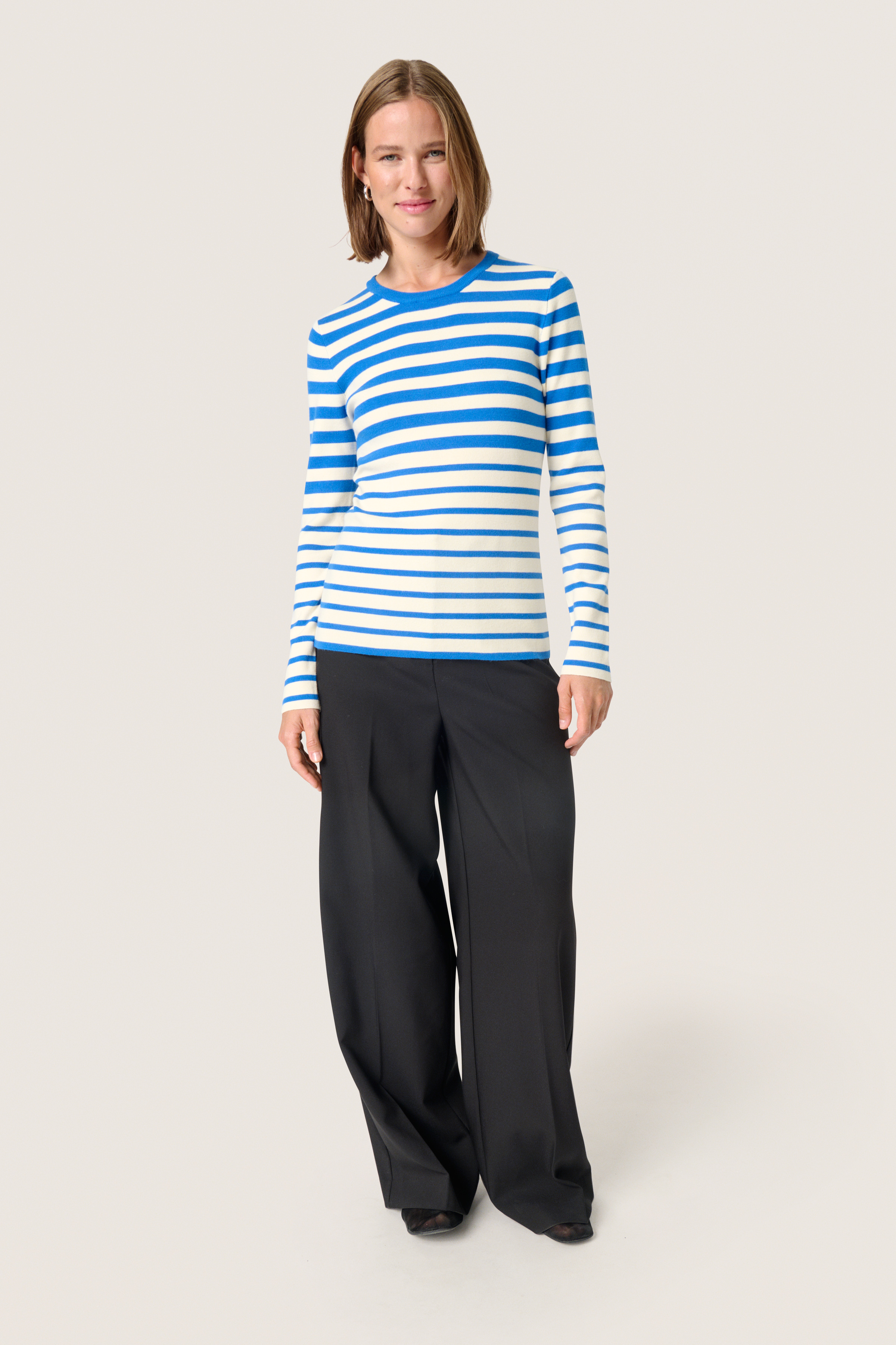 SLSpina Pullover in palace blue and white stripe colour