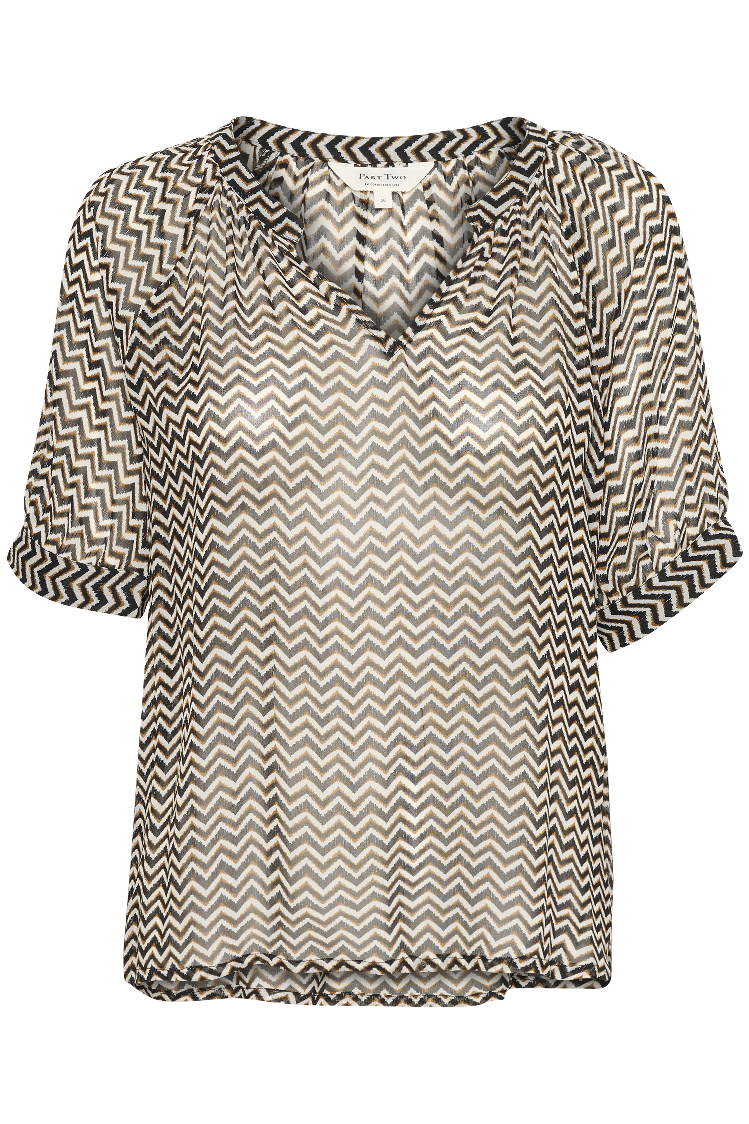 JoellePW Skirt in black zig zag print viscose