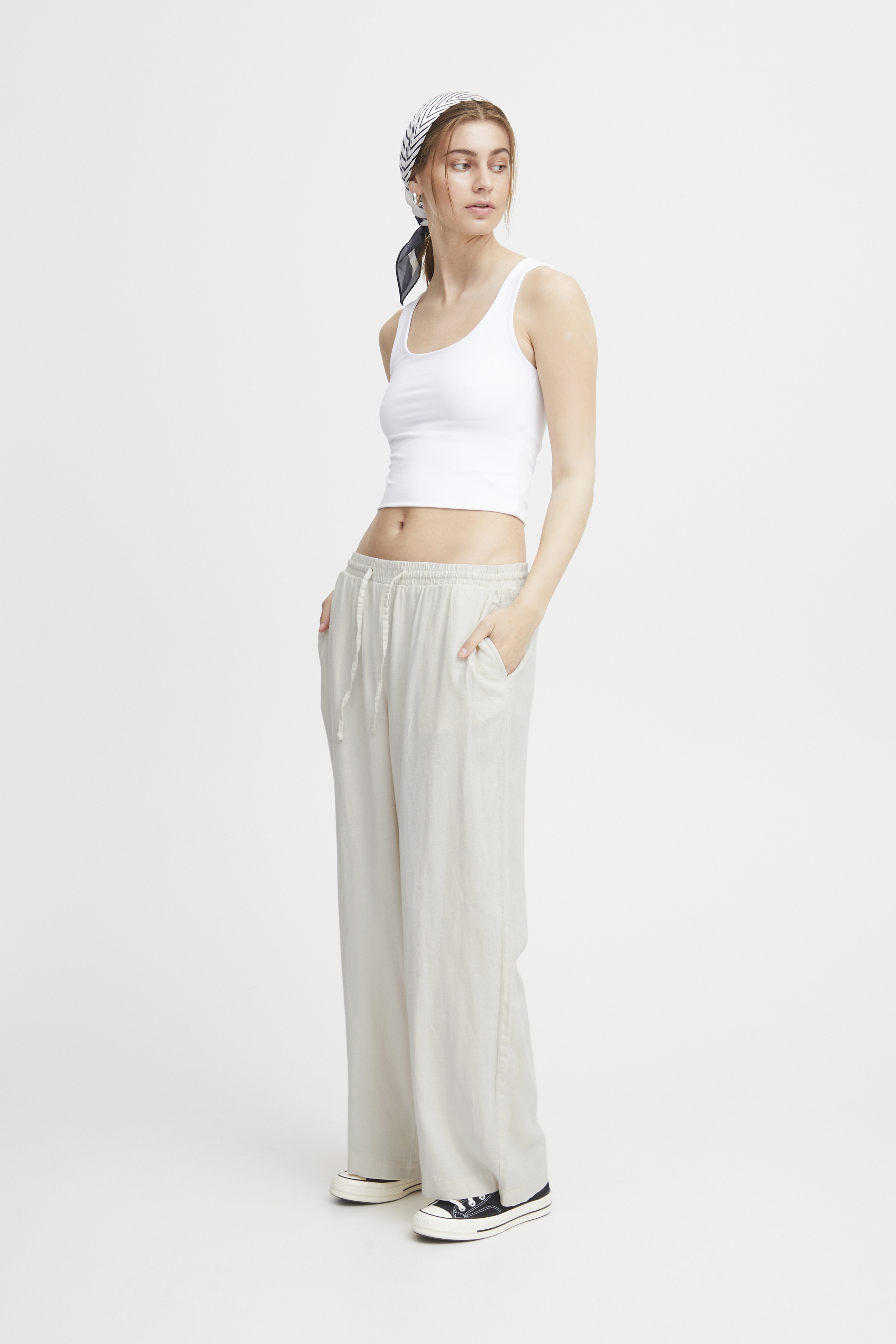 IHLINO Broek in birchkleur | ICHI