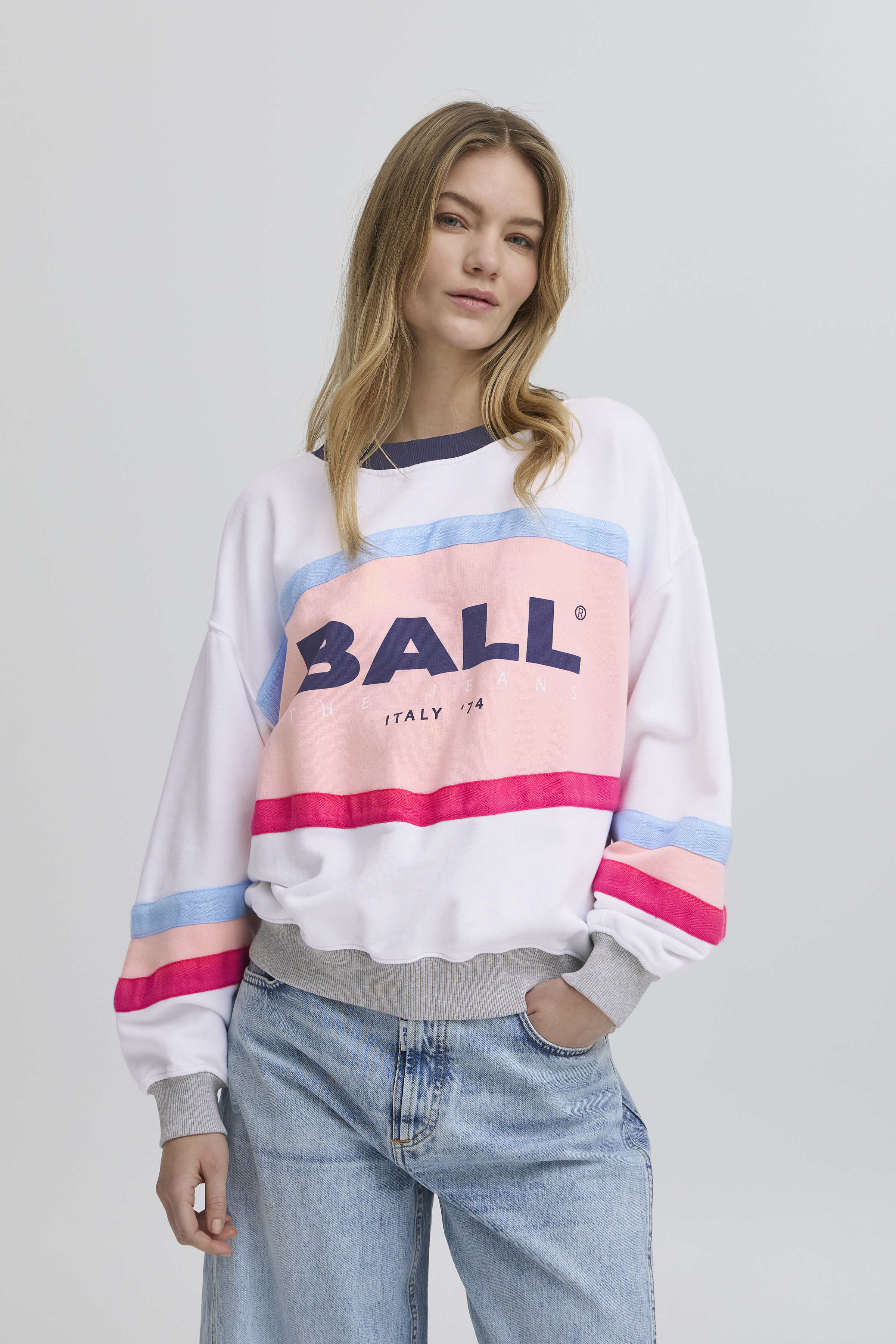 BALUCA Sweatshirt in pink dolphin cotton | BALL ORIGINAL