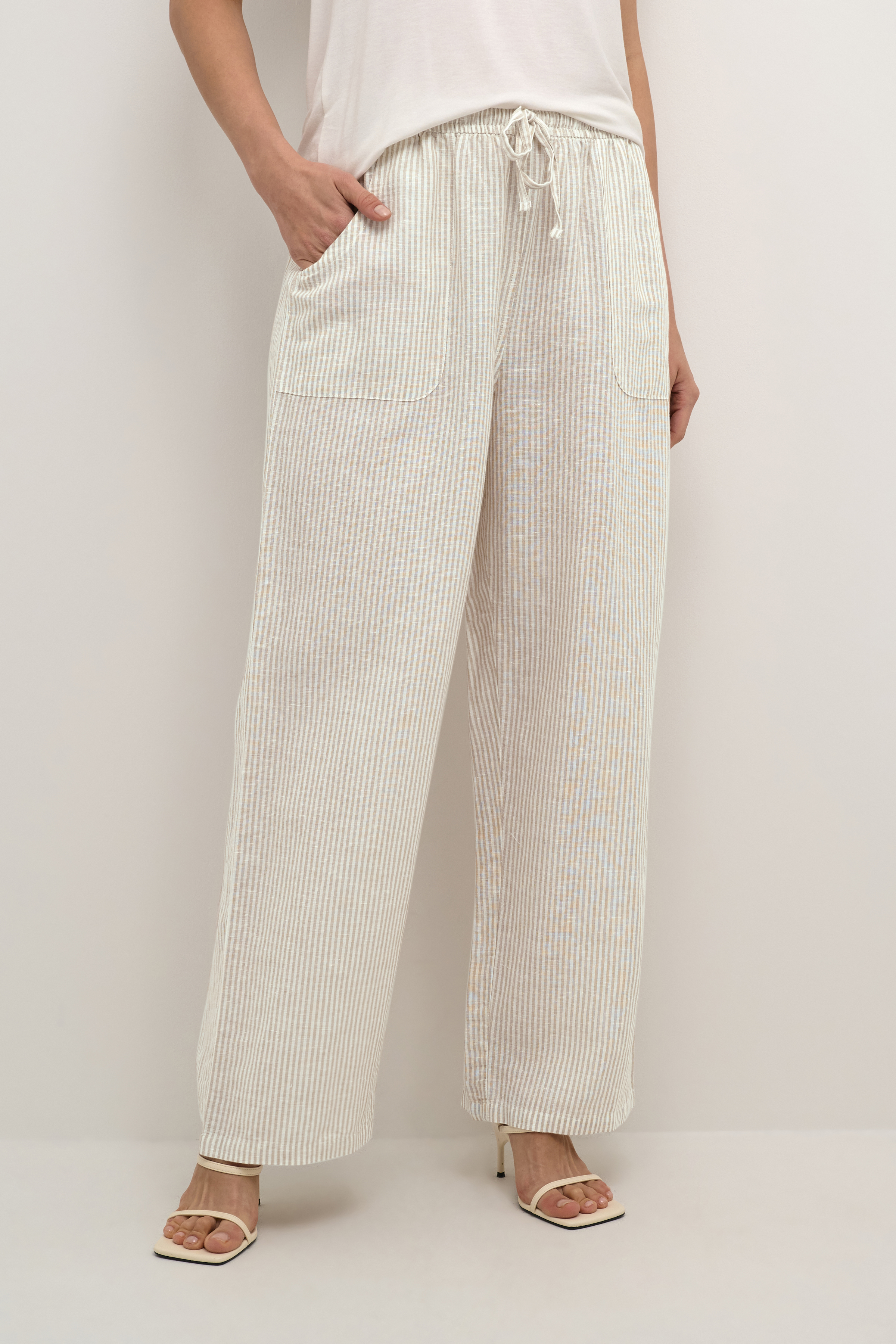 【THE MOZZ】[Premium] Whole Garment Ice Linen Pants Men's Linen Pants TRUCKEE in Dried Moss | MagicLinen