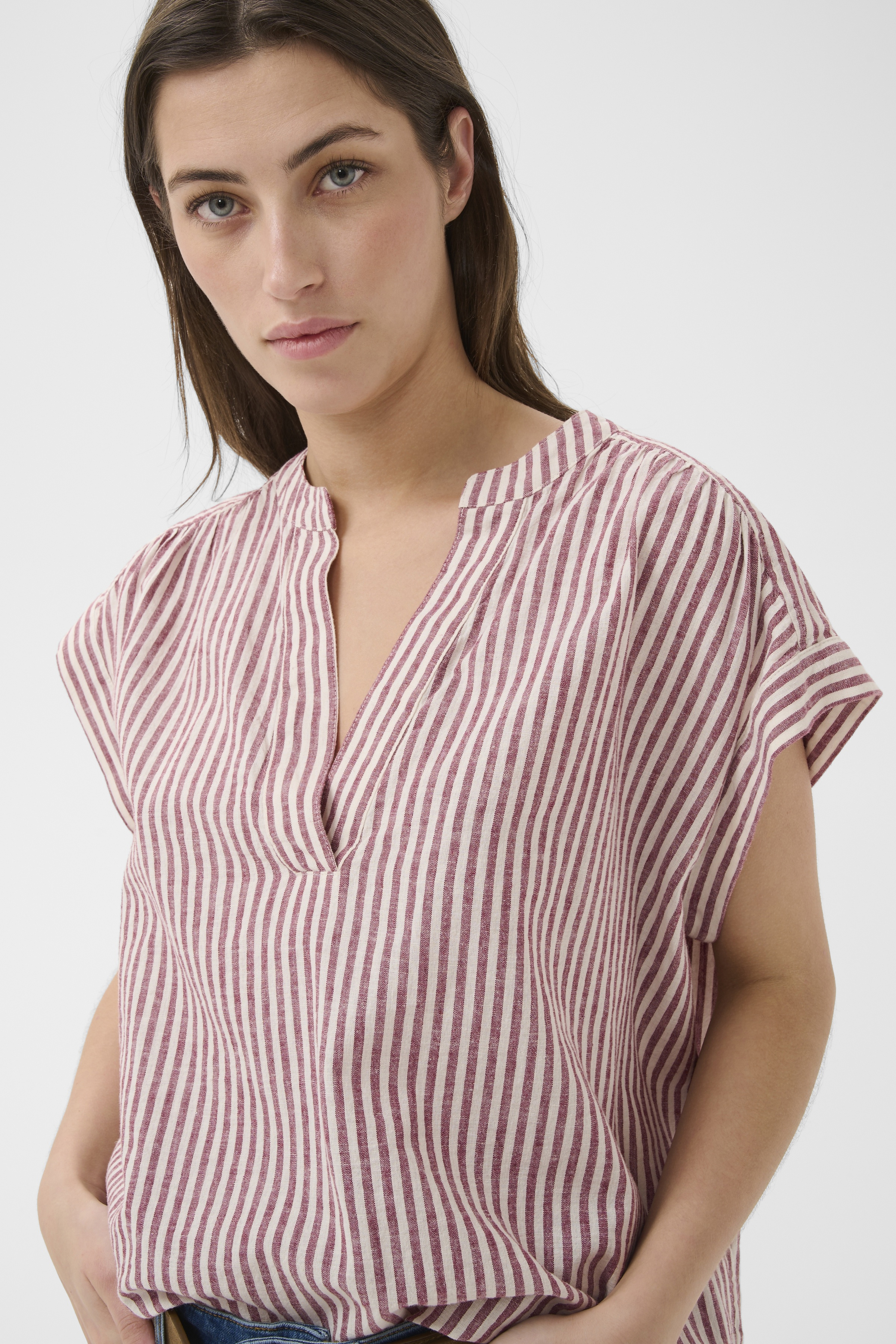 BettinaPW Bluse in burnt russet stripe / red-farbe