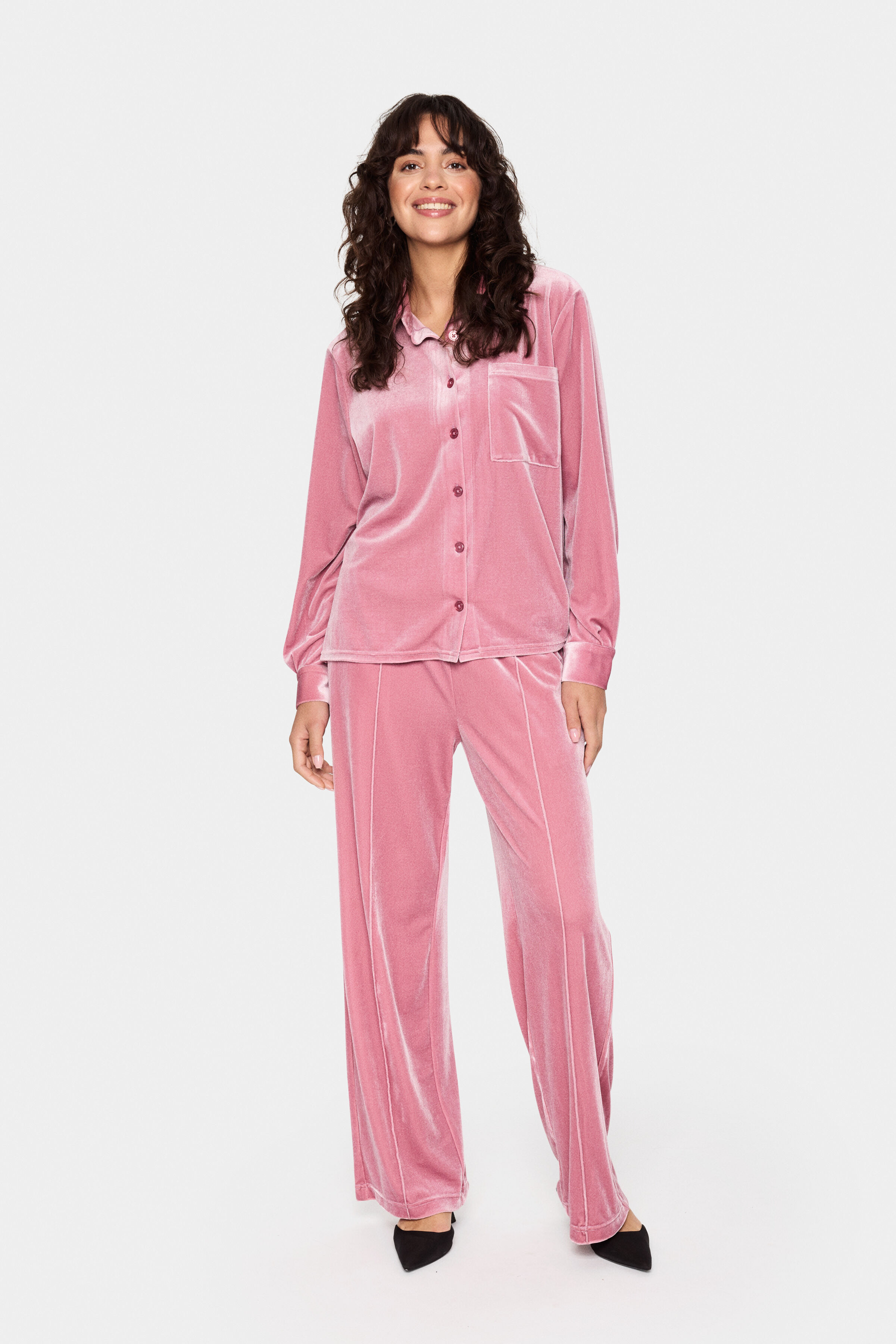 HenrikaSZ Velvet Shirt in titan polyester