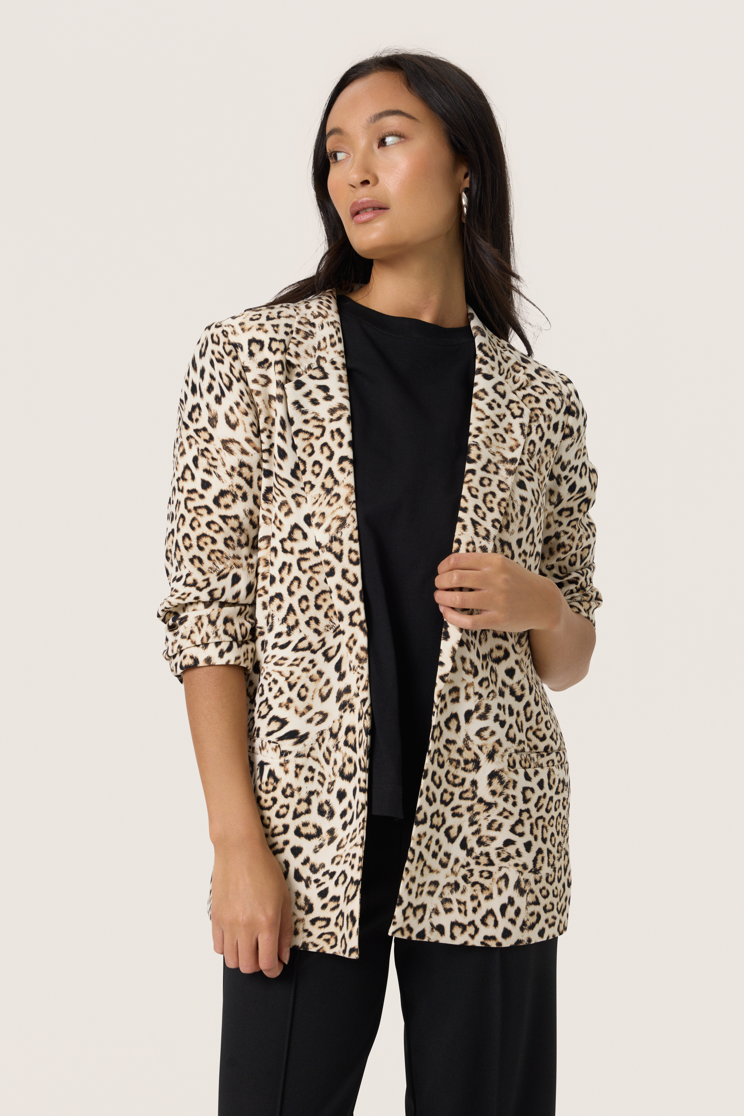 SLShirley Blazer in leopard print / brown colour