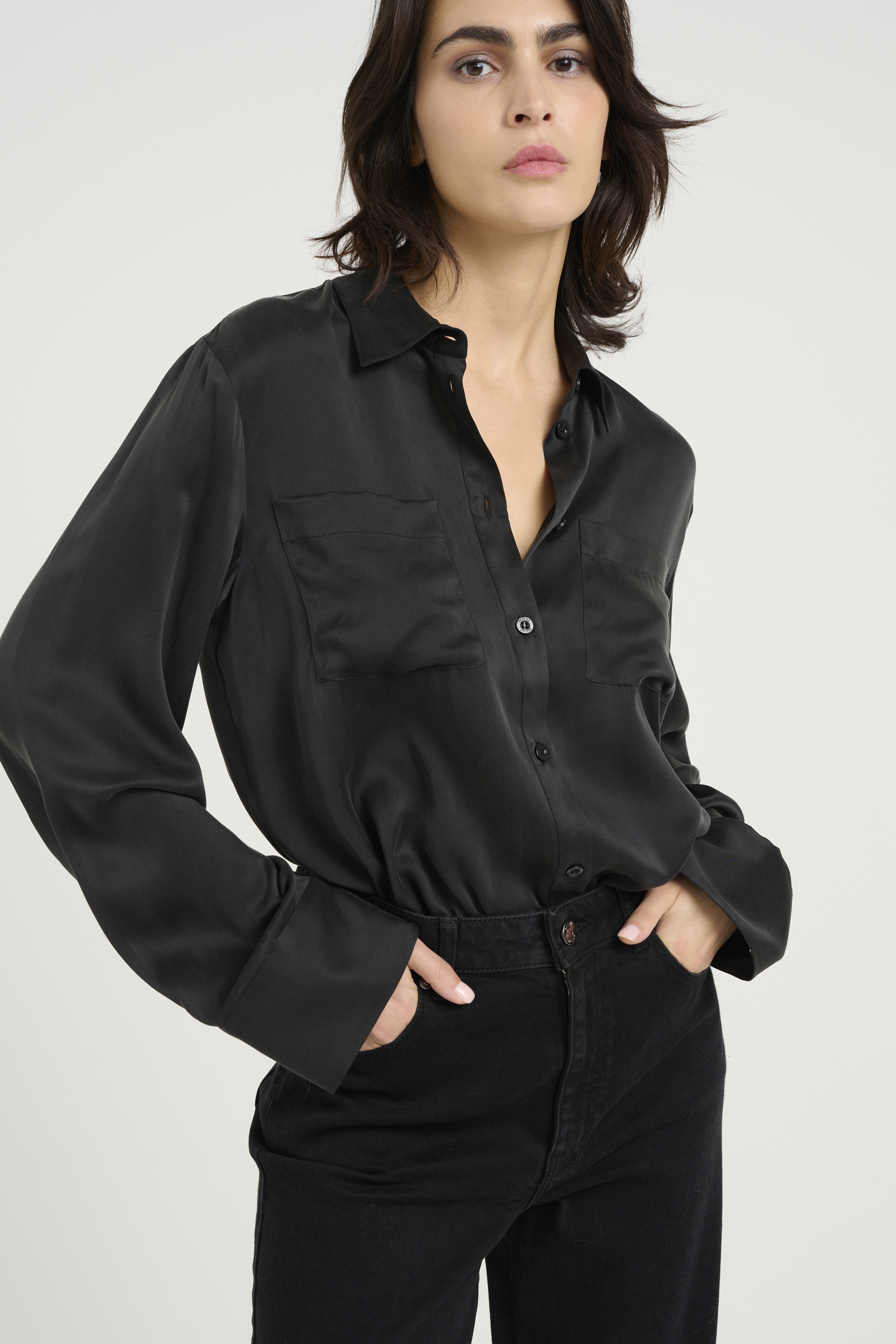 SilkeGZ Silk Shirt in birch color