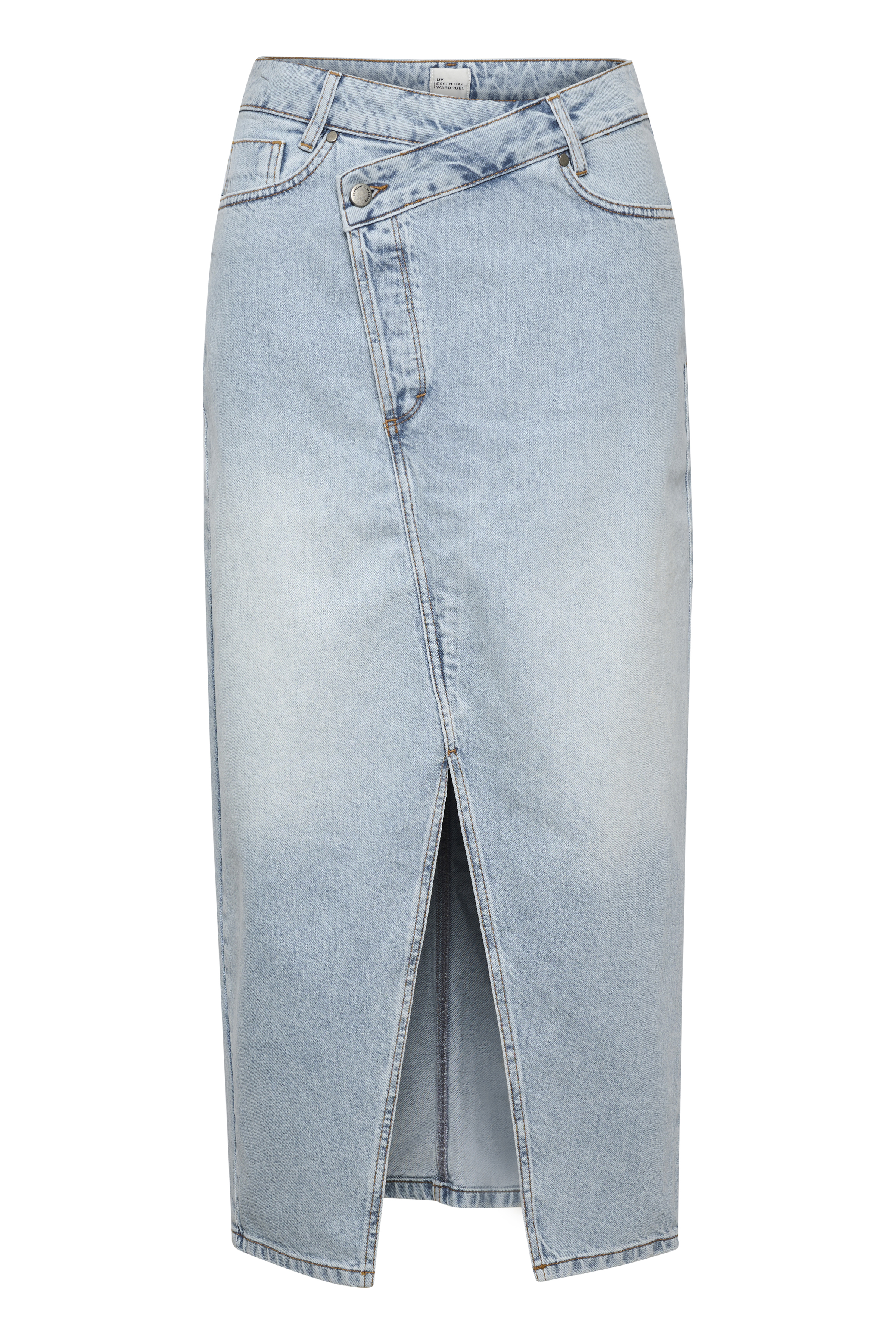 MWLouis Wrap Long Denim Skirt PACK FRONT 10703793-100046