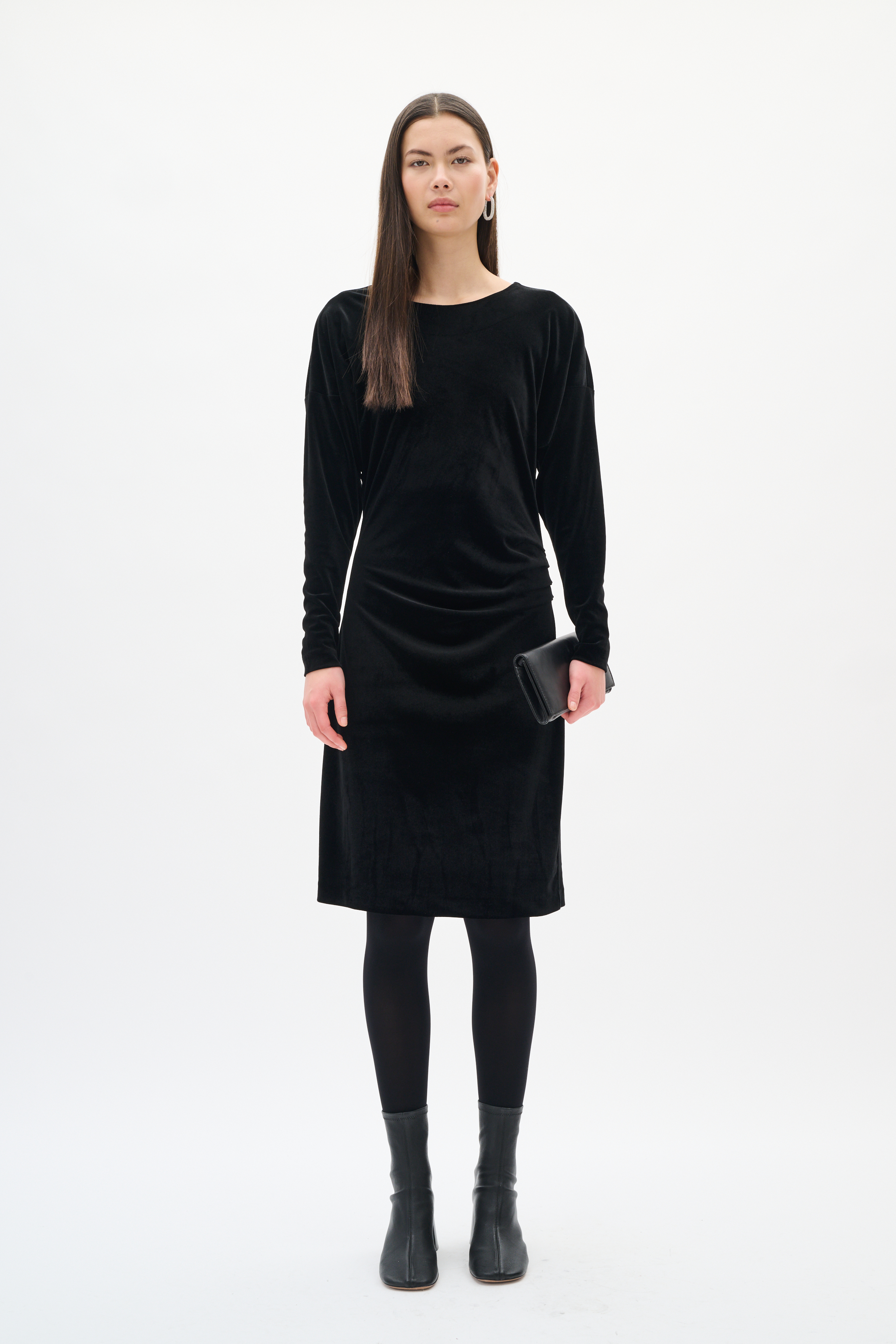 は*か様 Velour Long Dress black herli Hadley Velvet Satin Maxi Dress