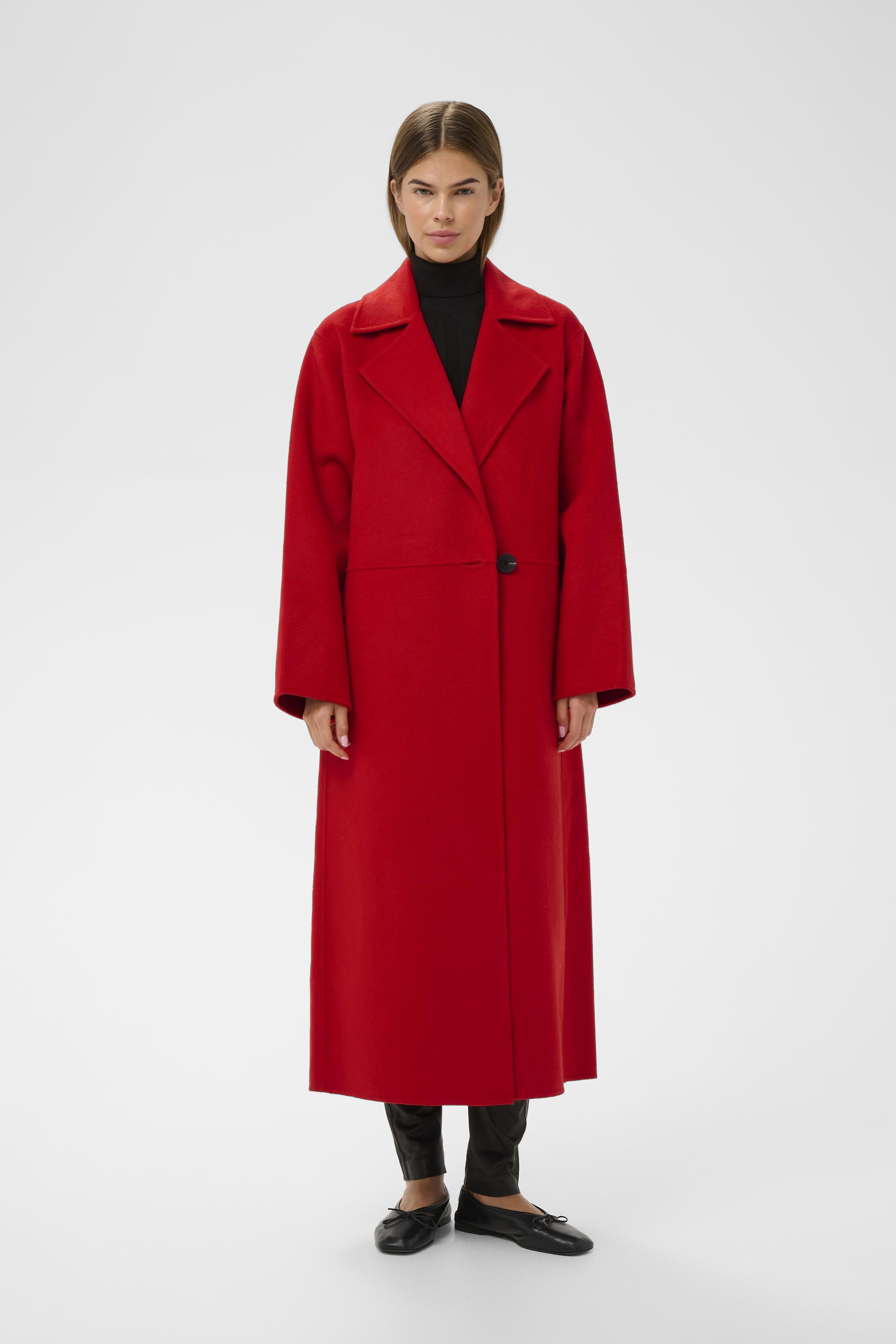 YillaIW Coat in cranberry / red colour