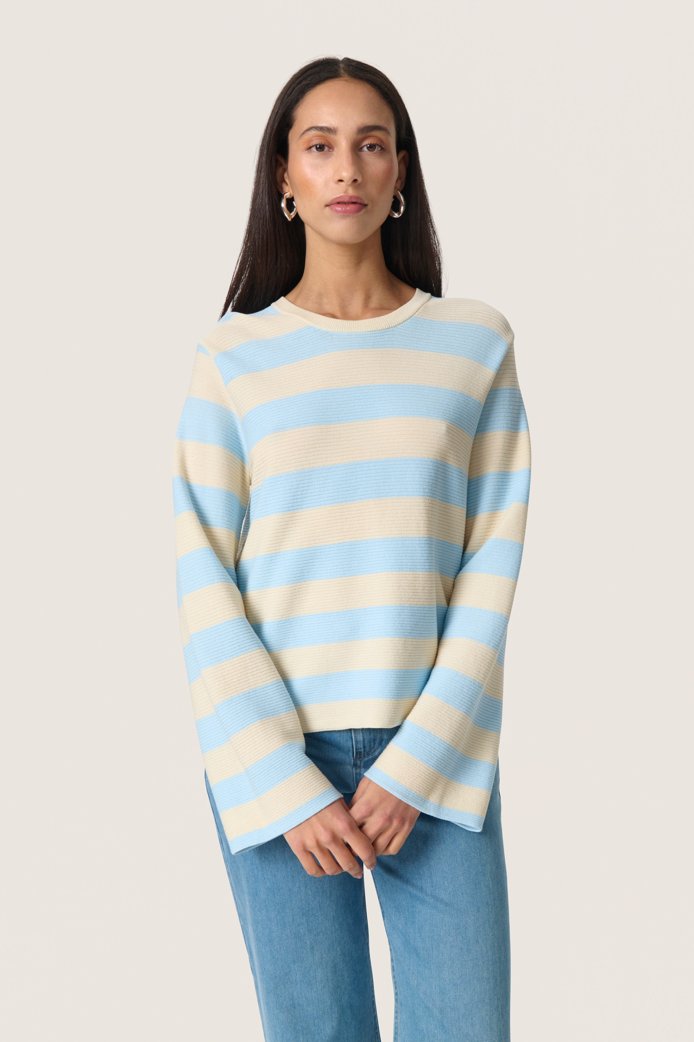 SLLidya Pullover in nantucket breeze & white strip / blue colour