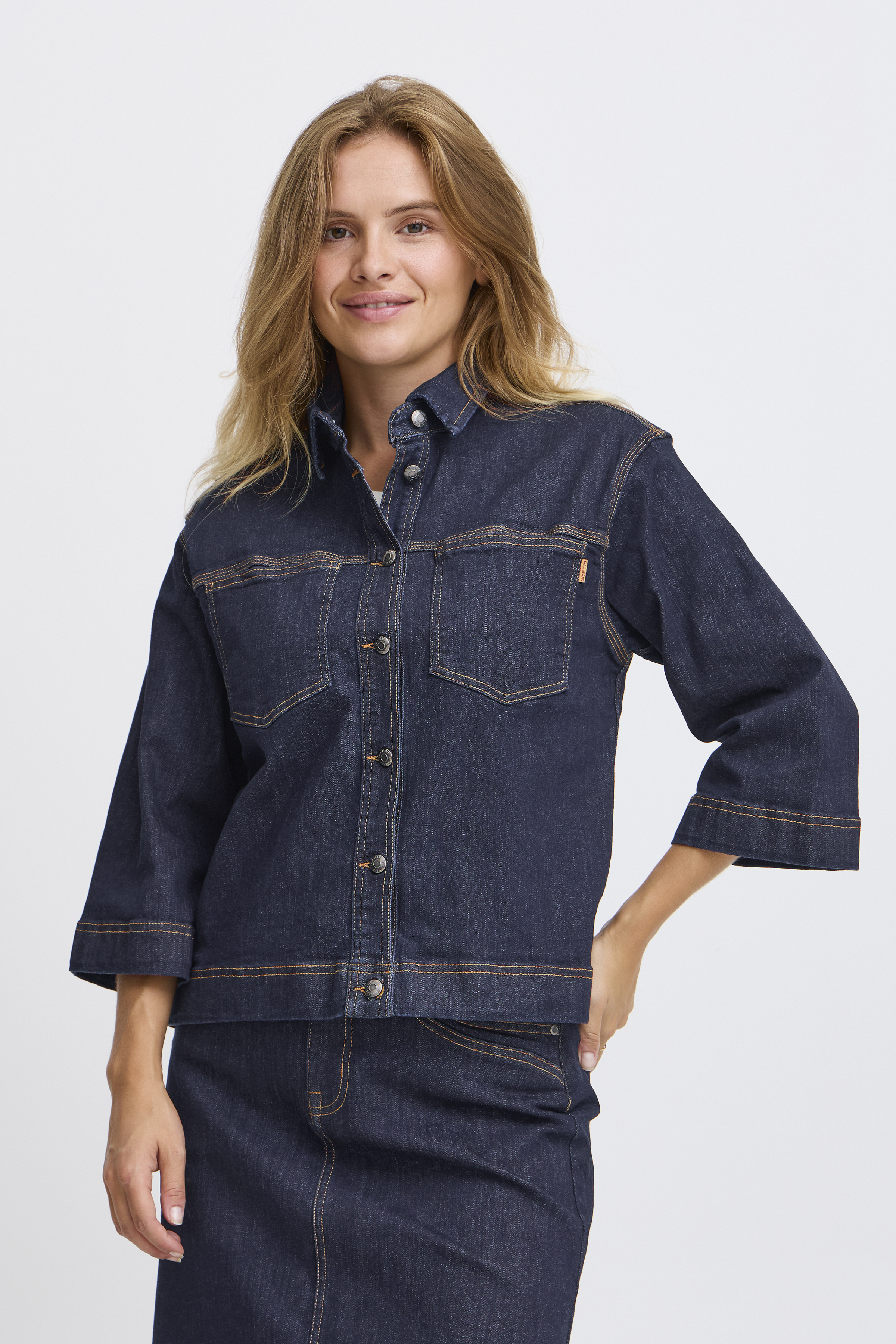 ジャケットその他 DENIM COTTON CASUAL JACKET PZKATJA Casual jacket in un-washed denim cotton | Pulz Jeans