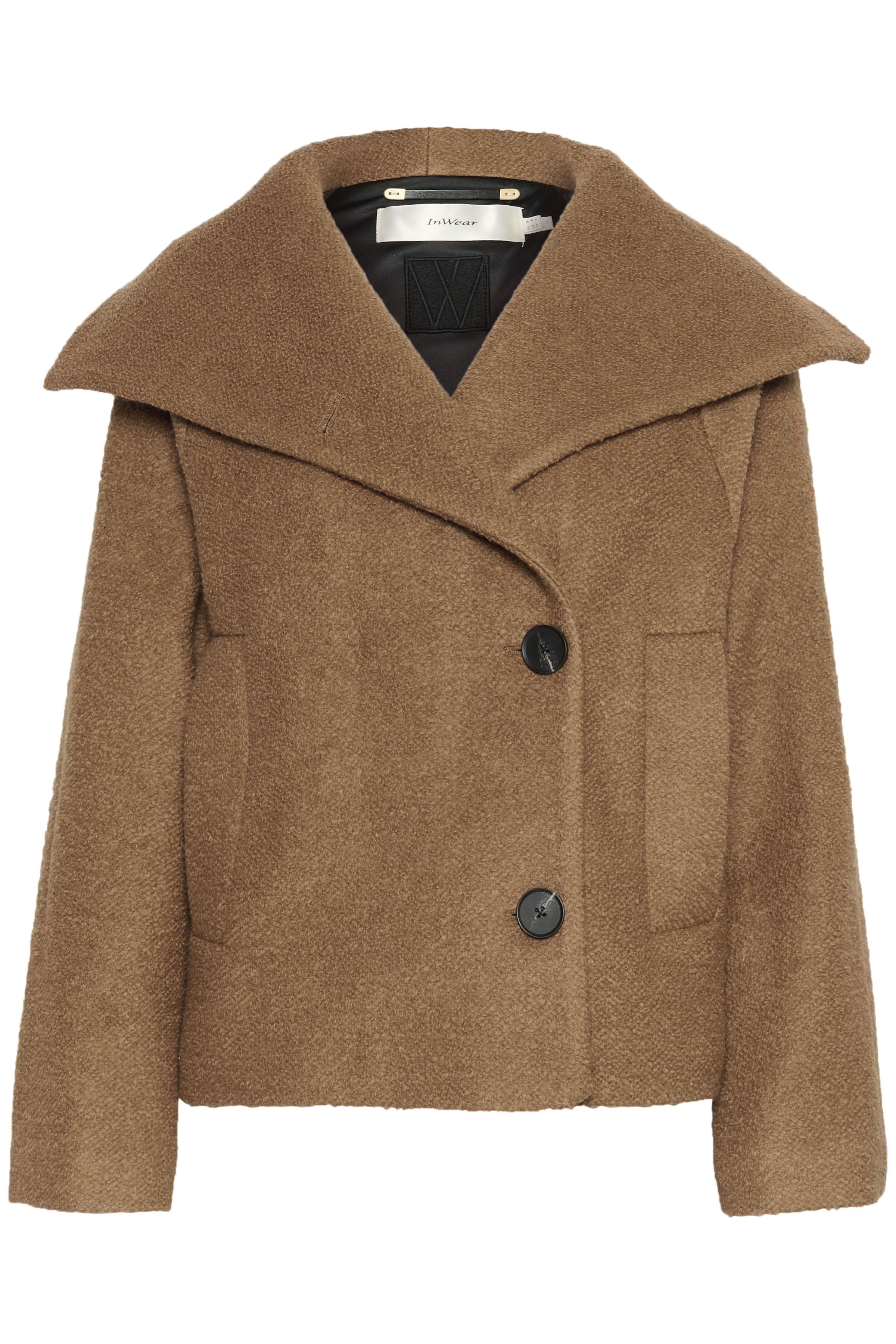 Short tan coat on sale
