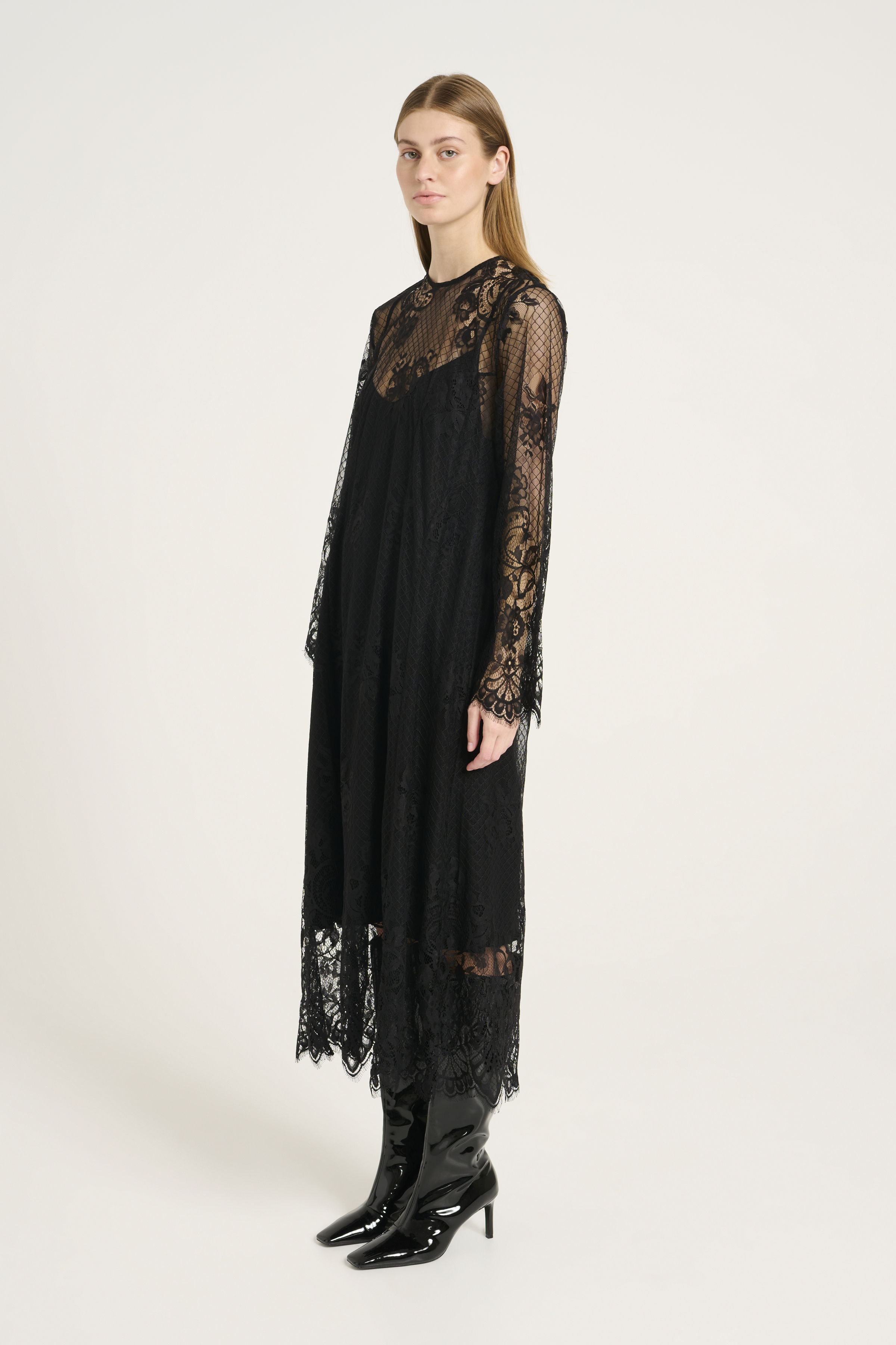 スーツ・フォーマル・ドレス back open geometric dress ZIGZAG TRAPEZOID DRESS+LARIAT - maryjaeger.com