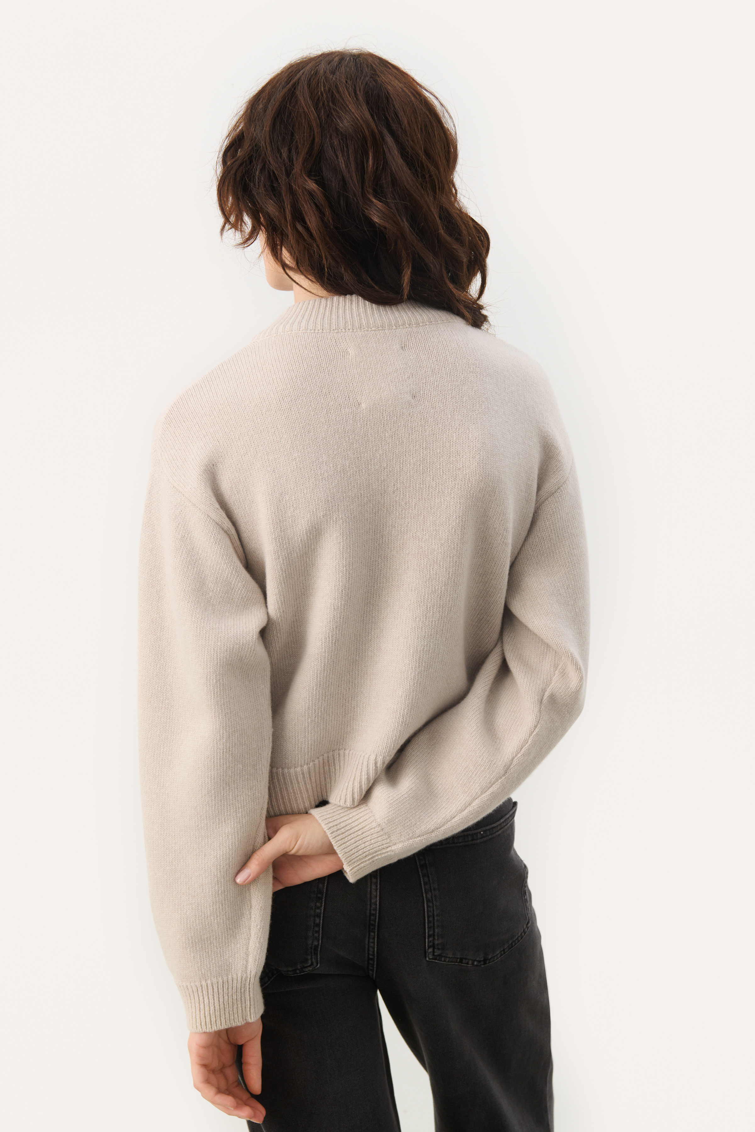 MarilouPW Cardigan in dark navy lambswool