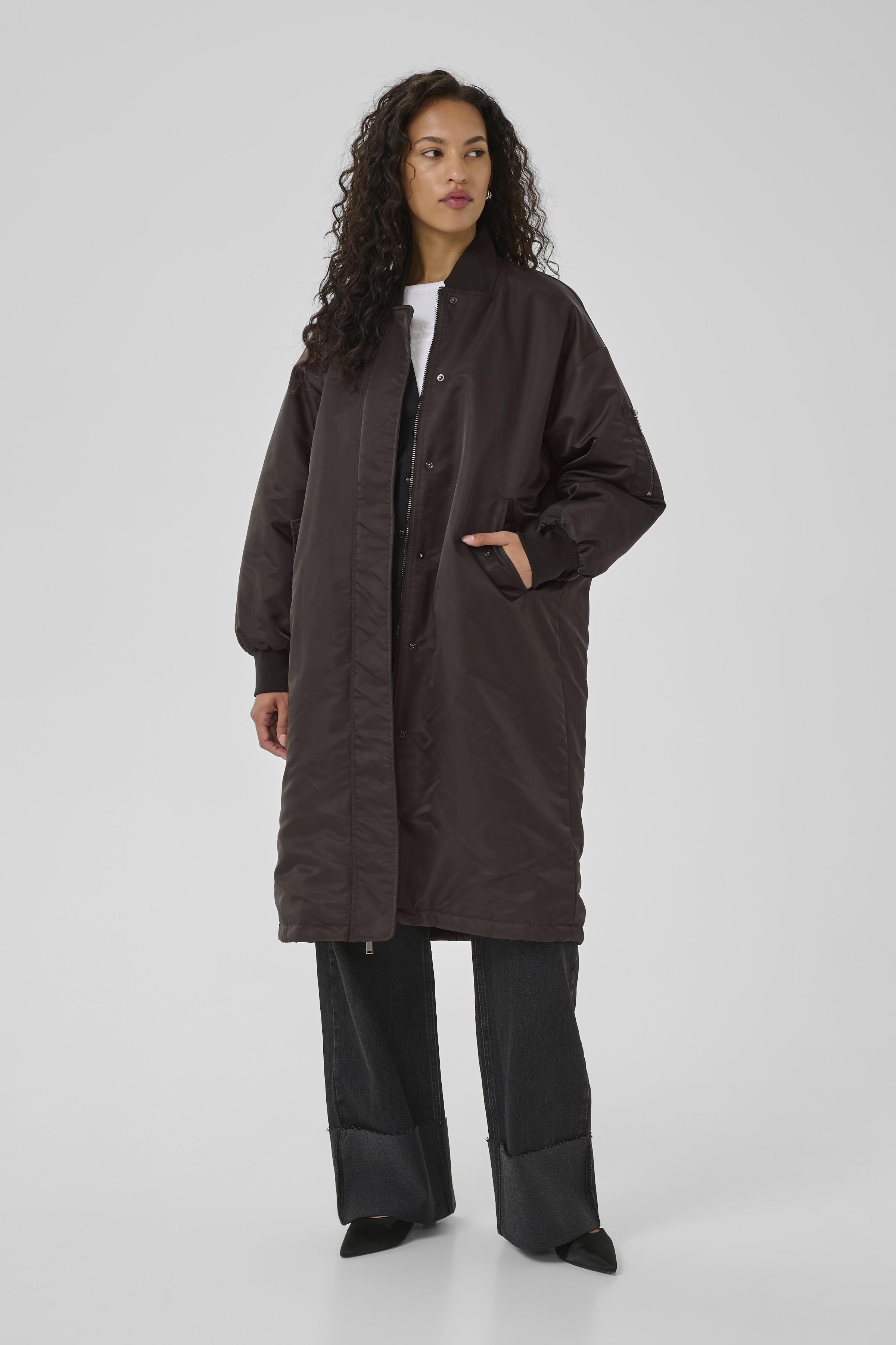 HelgaMW Outerwear in espresso / brown polyamide