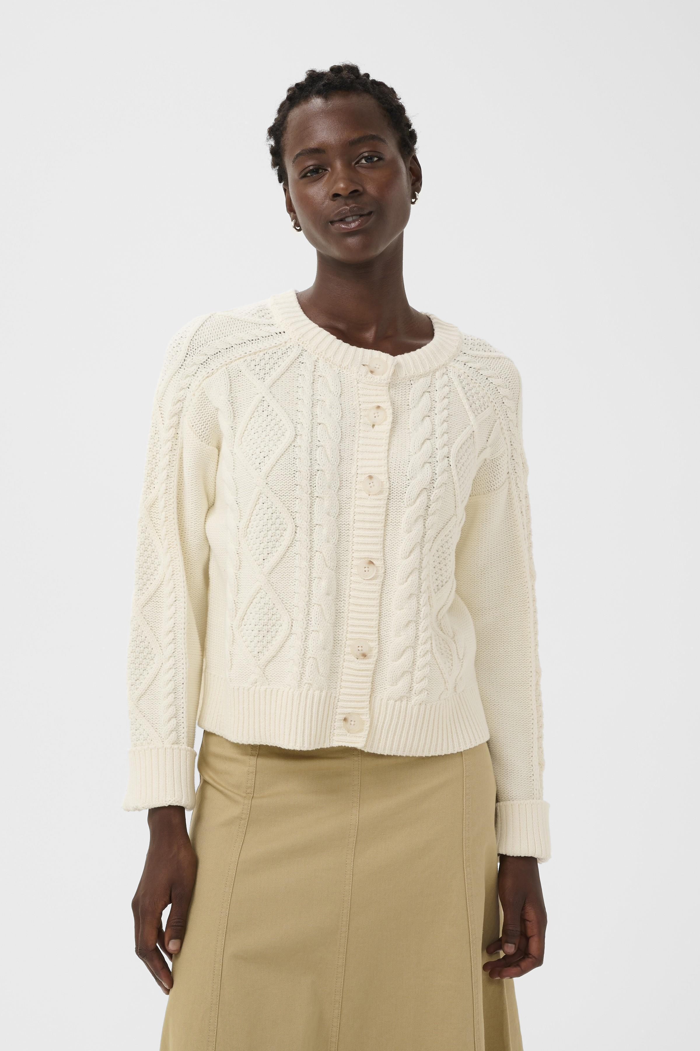 ZayraPW Cardigan in whisper white colour